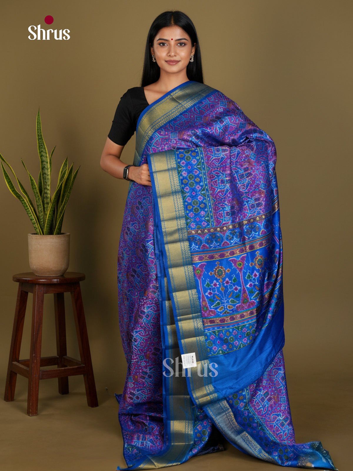 Semi Patola Saree - EDS21016 - Shop on Shrus.com