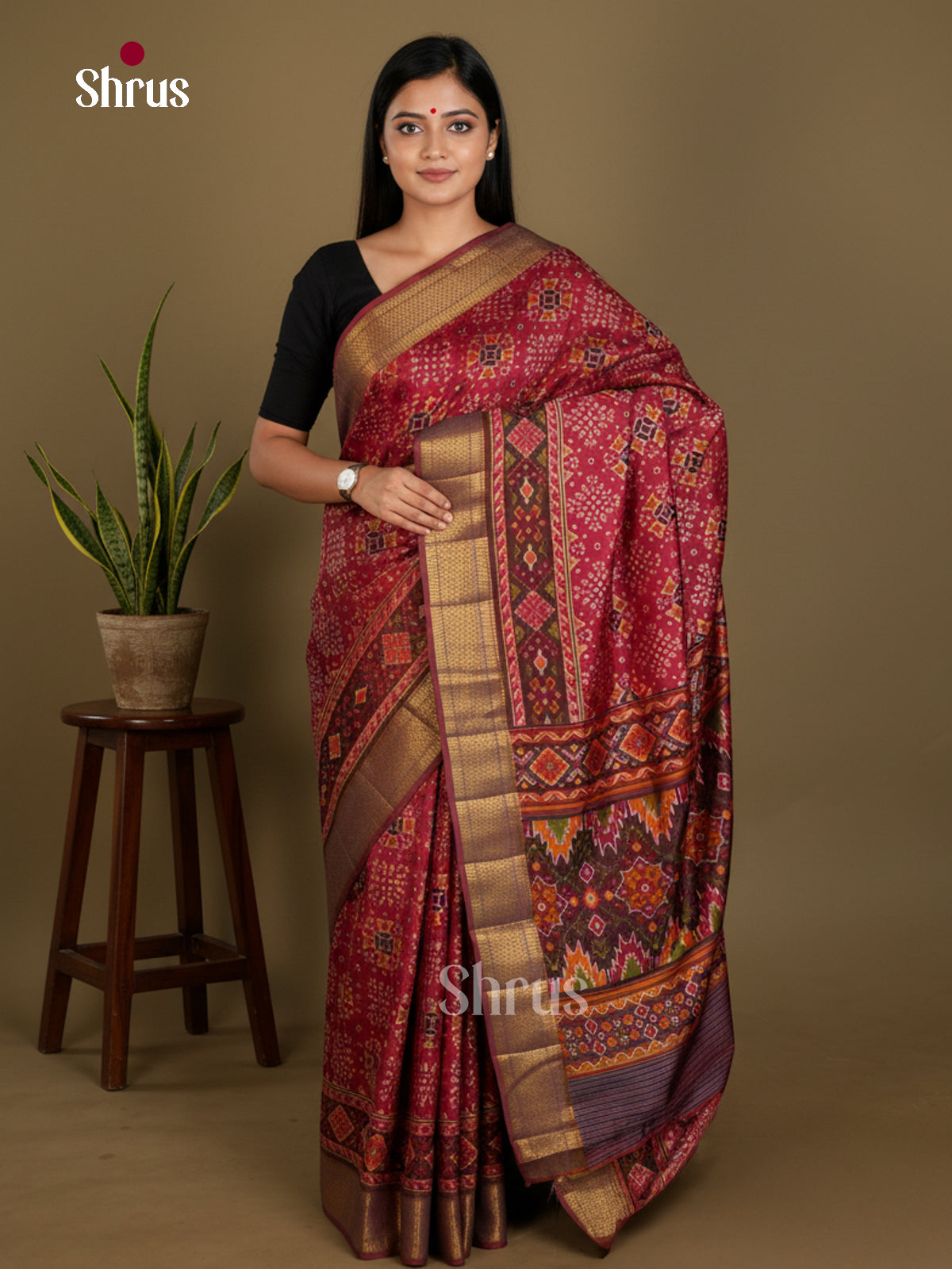 Semi Patola Saree - EDS21022 - Shop on Shrus.com