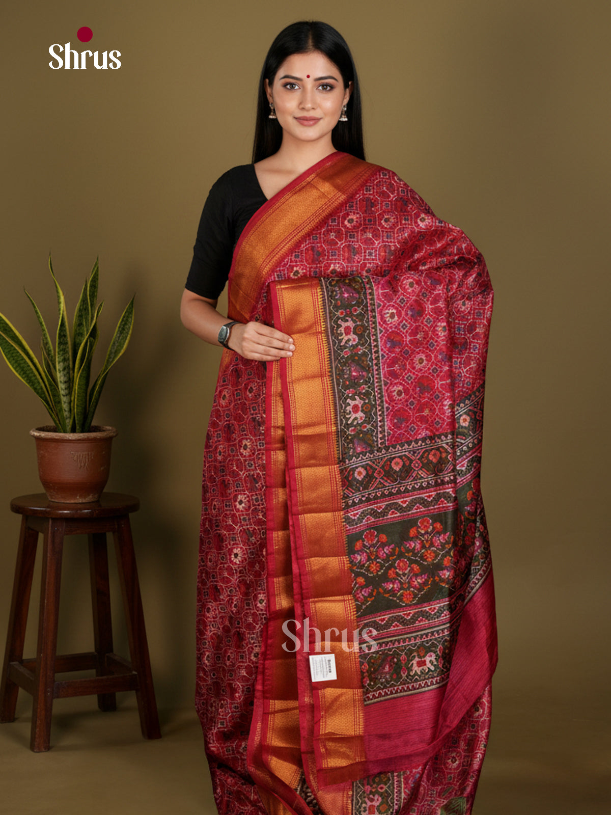 Semi Patola Saree - EDS21024 - Shop on Shrus.com