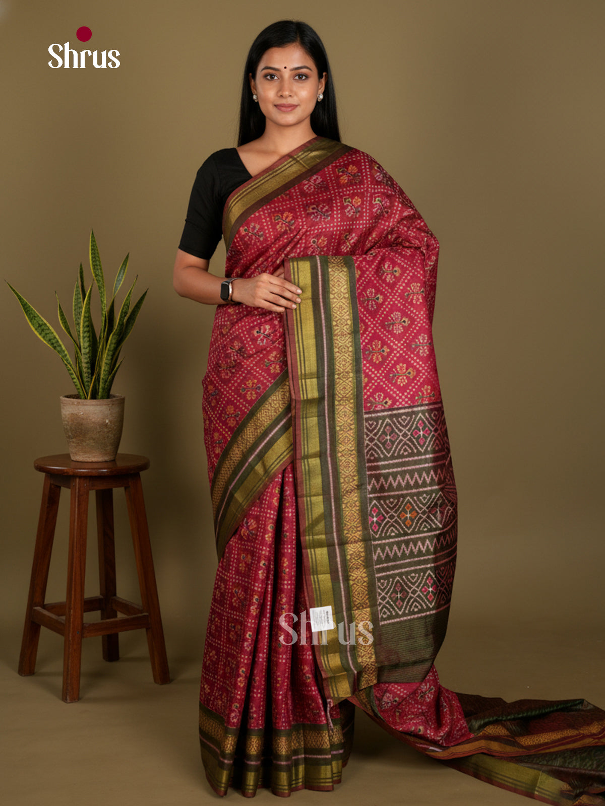 Semi Patola Saree - EDS21038 - Shop on Shrus.com