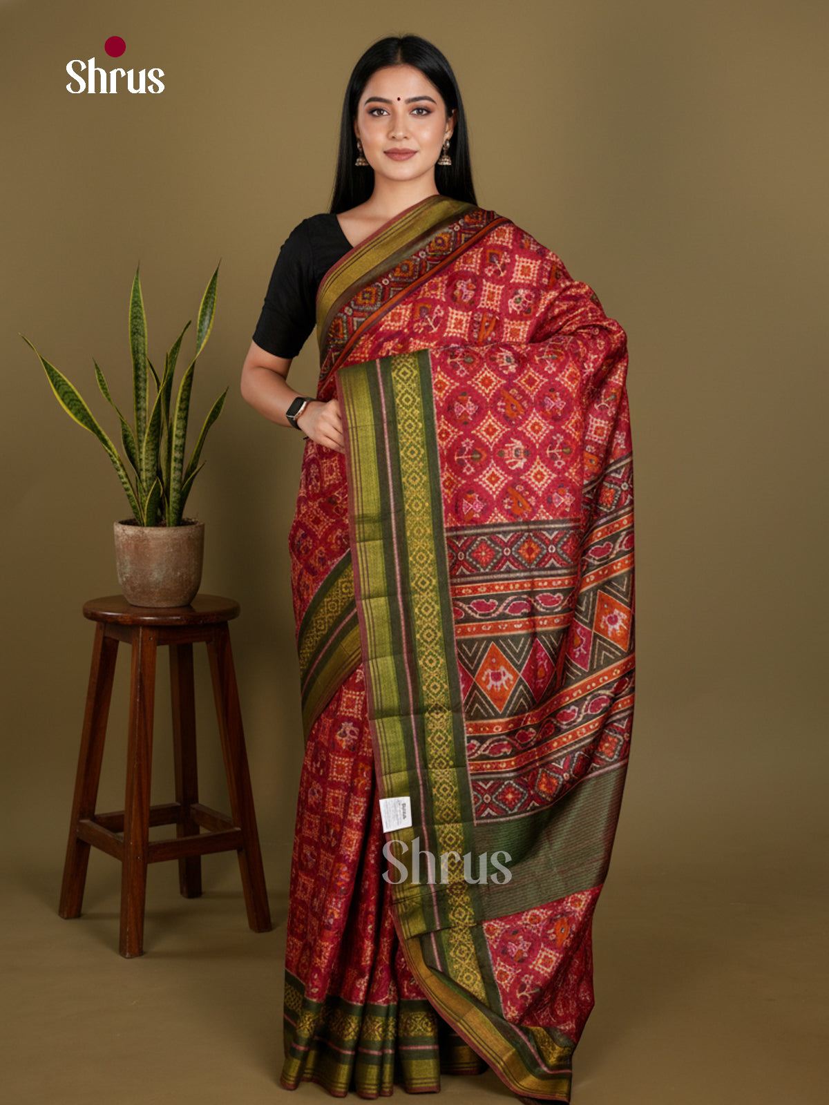 Semi Patola Saree - EDS21041 - Shop on Shrus.com