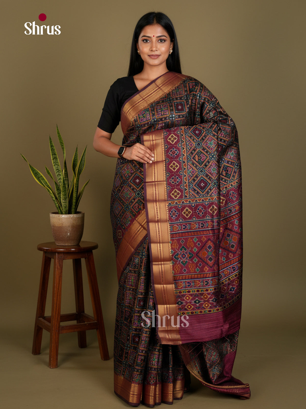 Semi Patola Saree - EDS21053 - Shop on Shrus.com