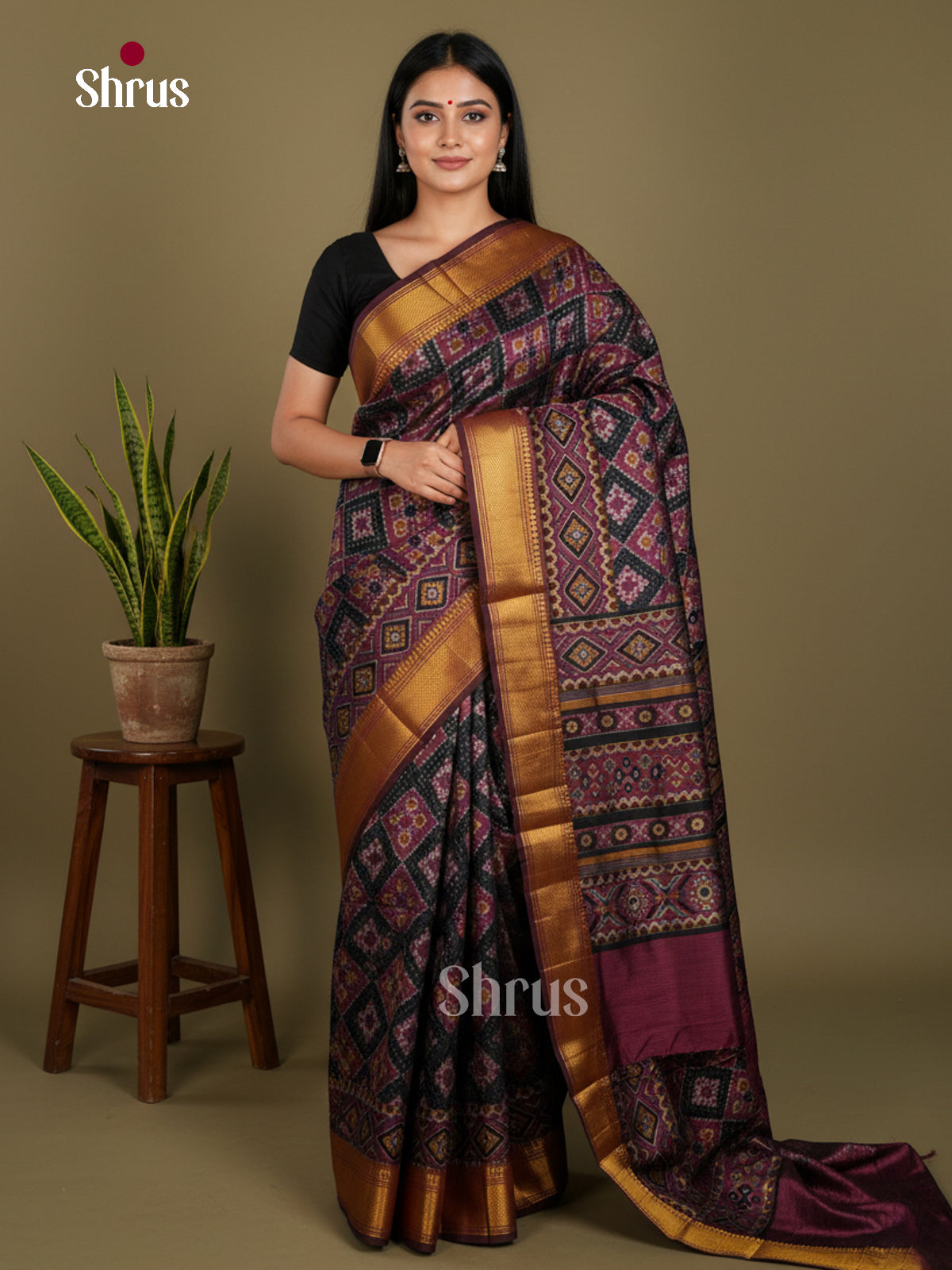 Semi Patola Saree - EDS21054 - Shop on Shrus.com