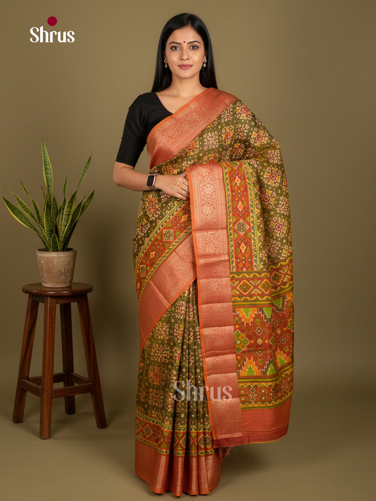 Semi Patola Saree - EDS21109 - Shop on Shrus.com