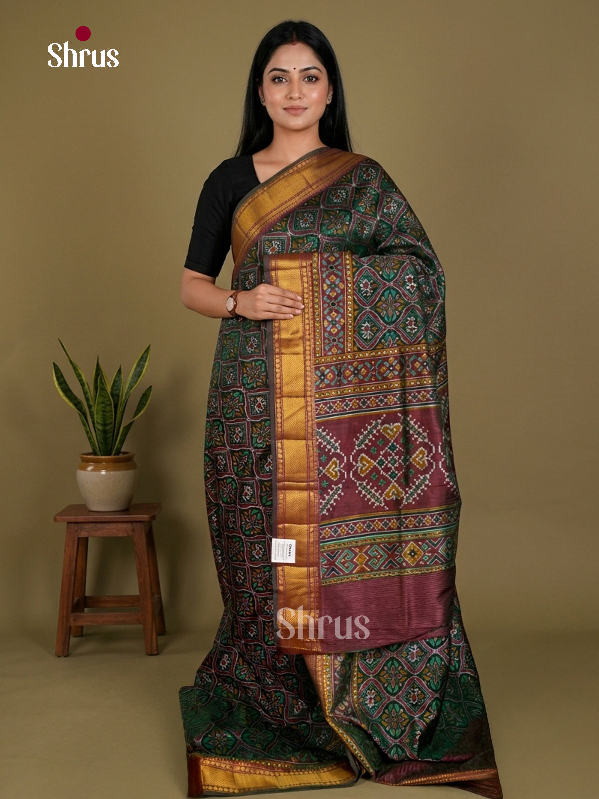 Semi Patola Saree - EDS21113 - Shop on Shrus.com