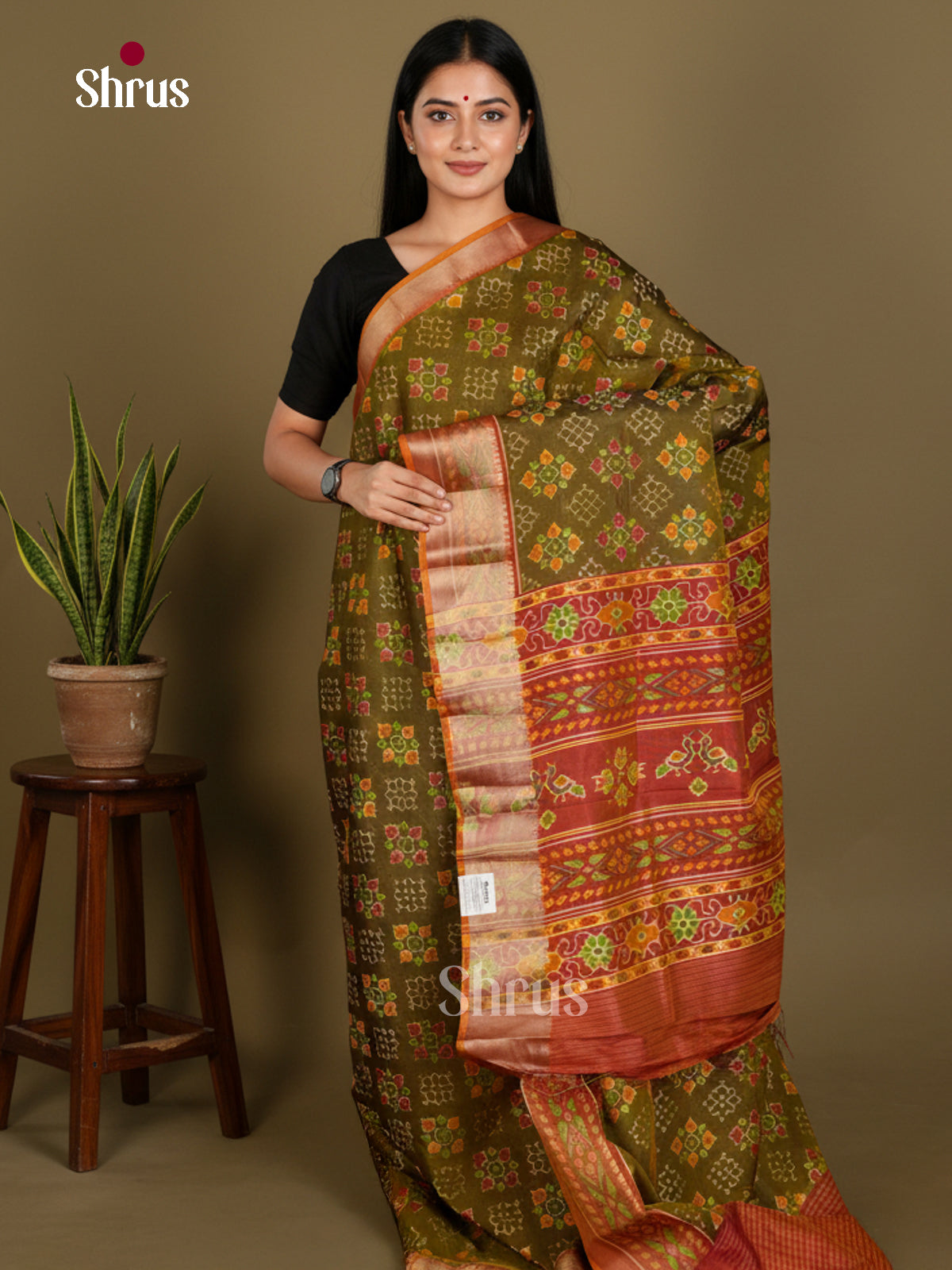 Semi Patola Saree - EDS21123 - Shop on Shrus.com