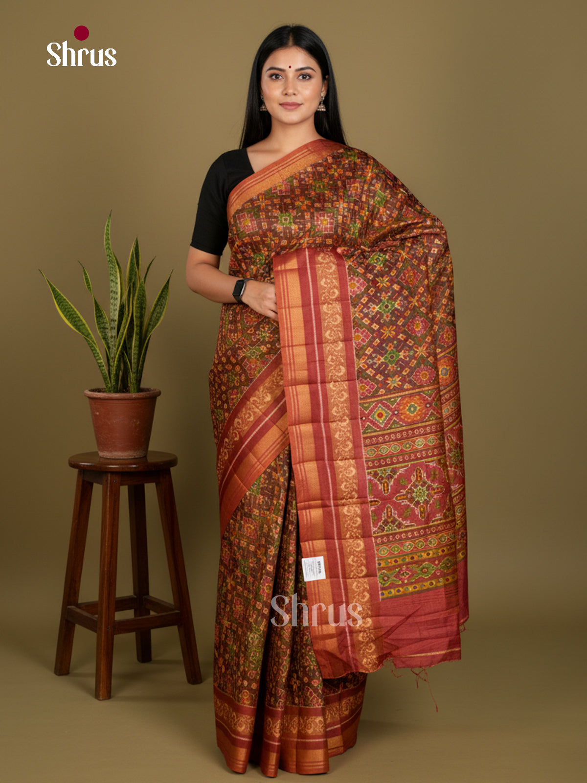 Semi Patola Saree - EDS21128 - Shop on Shrus.com