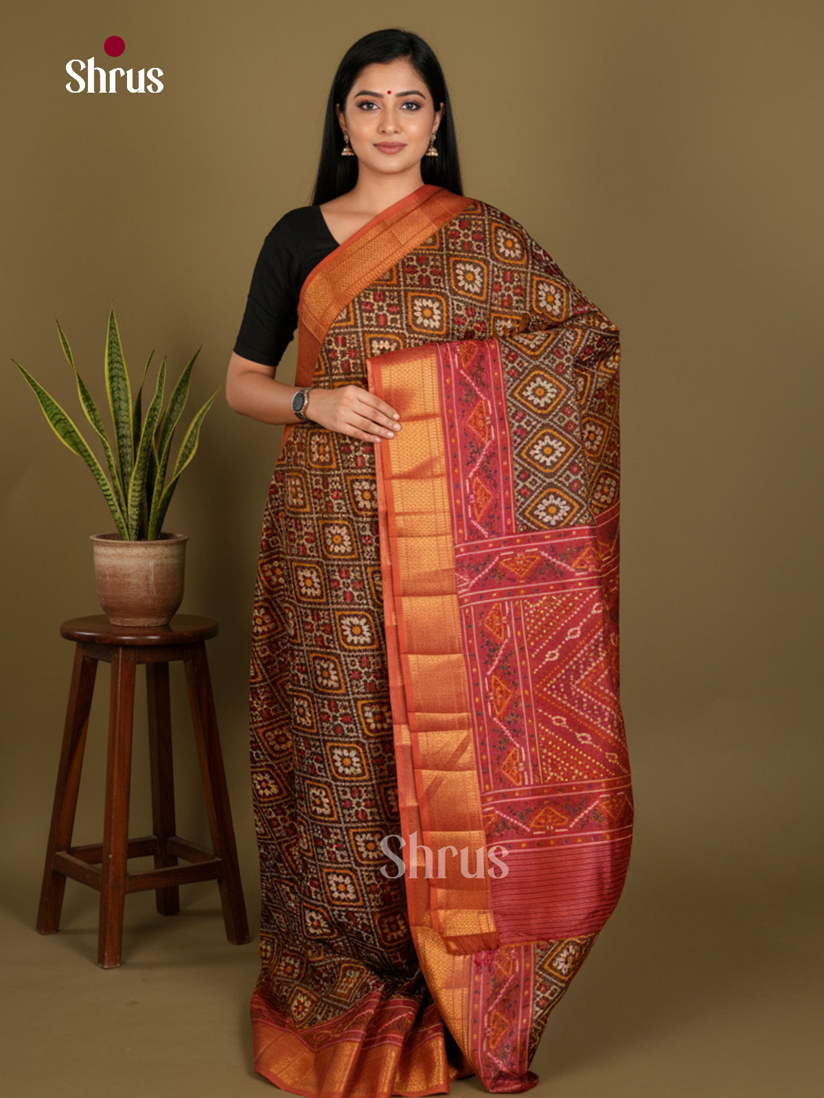 Semi Patola Saree - EDS21131 - Shop on Shrus.com