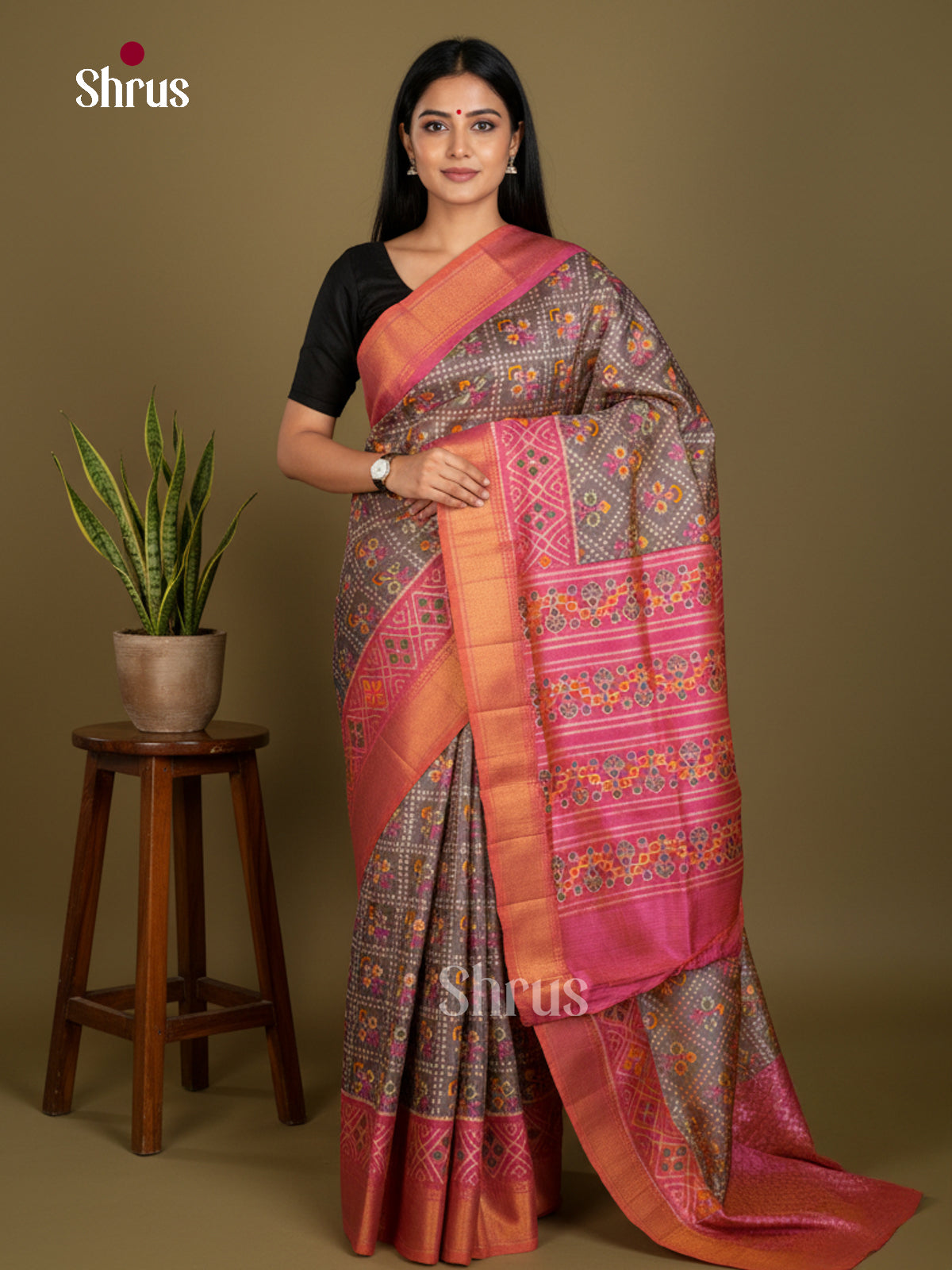Semi Patola Saree - EDS21132 - Shop on Shrus.com
