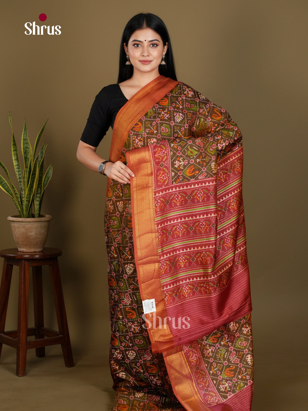Semi Patola Saree - EDS21133 - Shop on Shrus.com