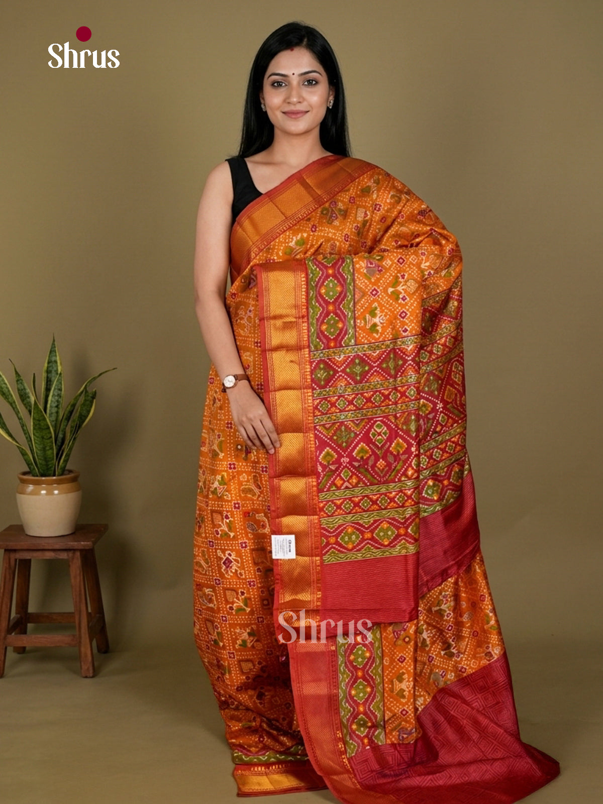 Semi Patola Saree - EDS21136 - Shop on Shrus.com