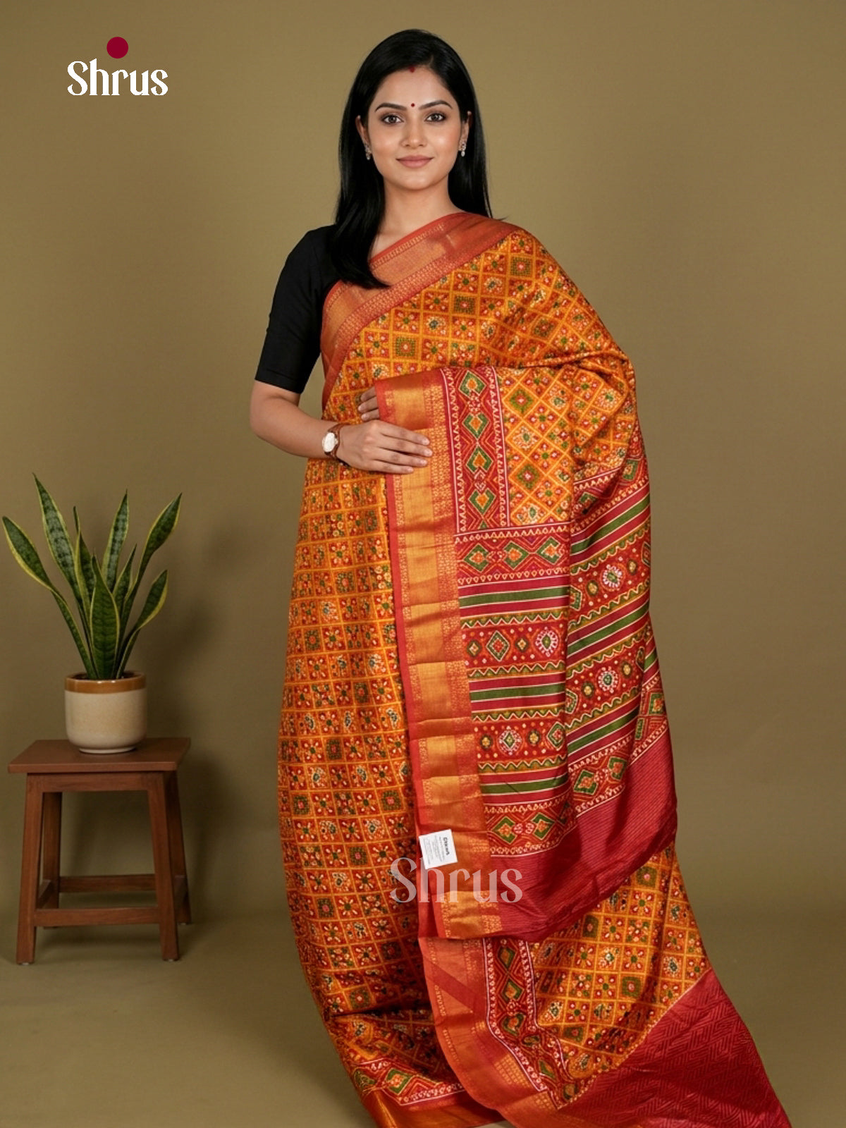 Semi Patola Saree - EDS21139 - Shop on Shrus.com