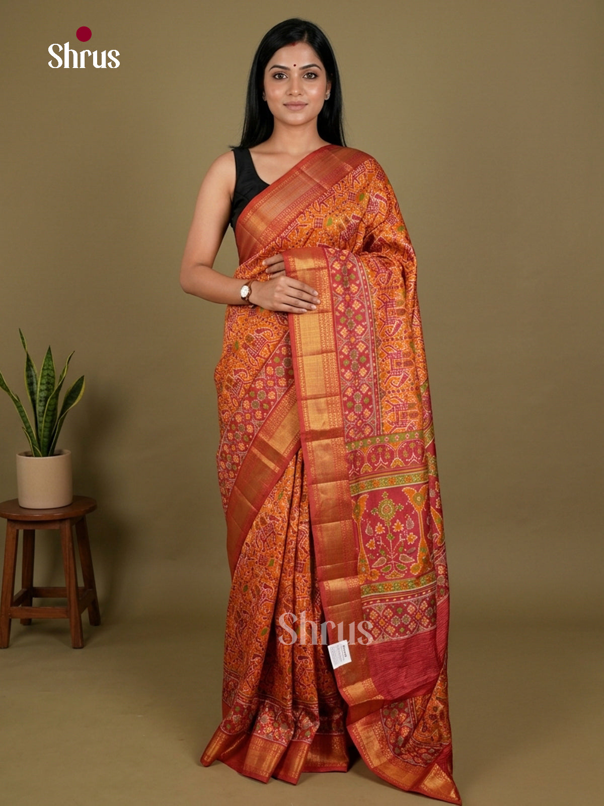 Semi Patola Saree - EDS21147 - Shop on Shrus.com