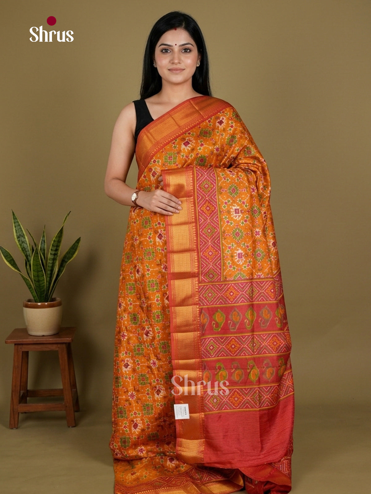 Semi Patola Saree - EDS21149 - Shop on Shrus.com