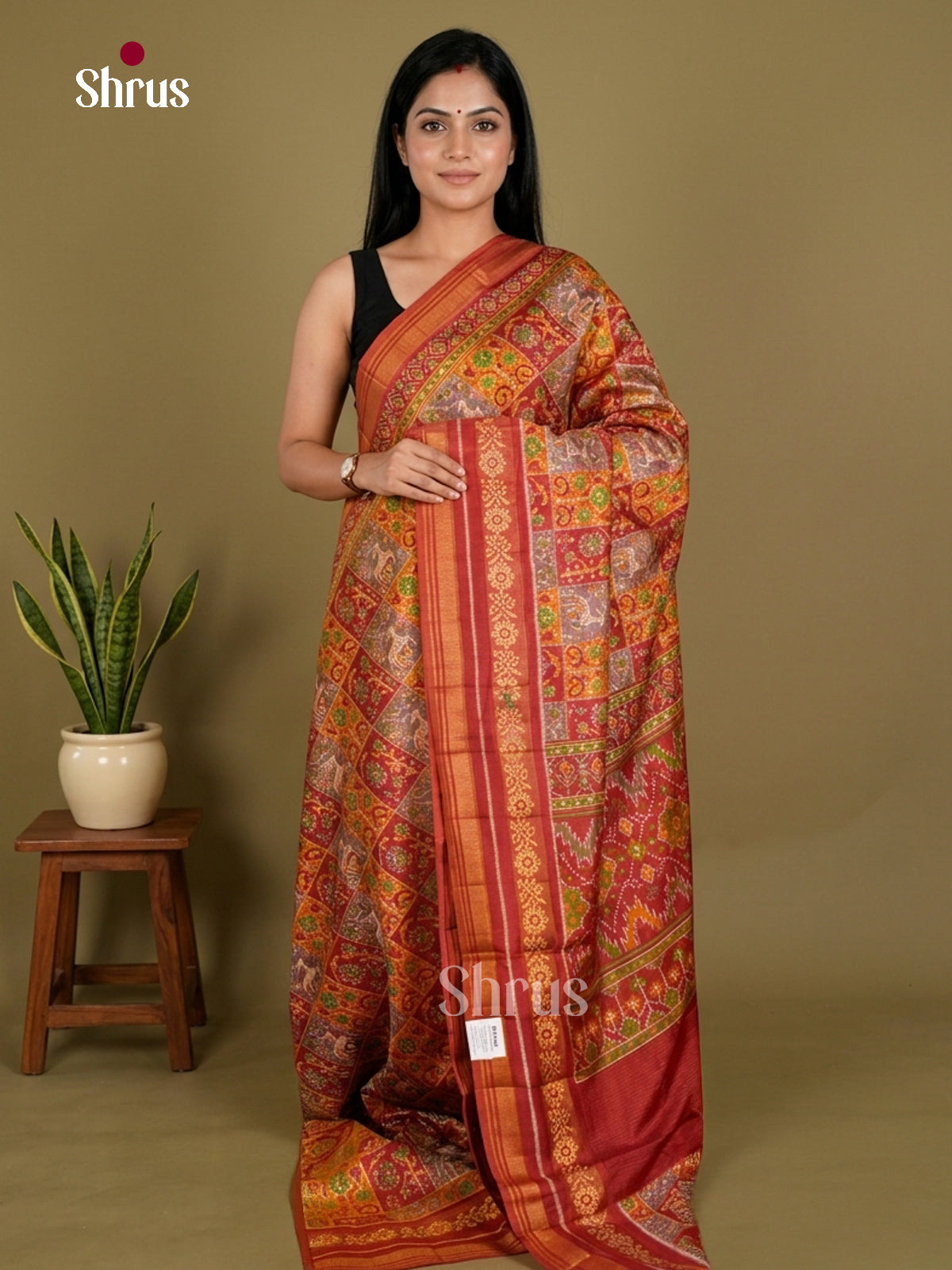 Semi Patola Saree - EDS21153 - Shop on Shrus.com