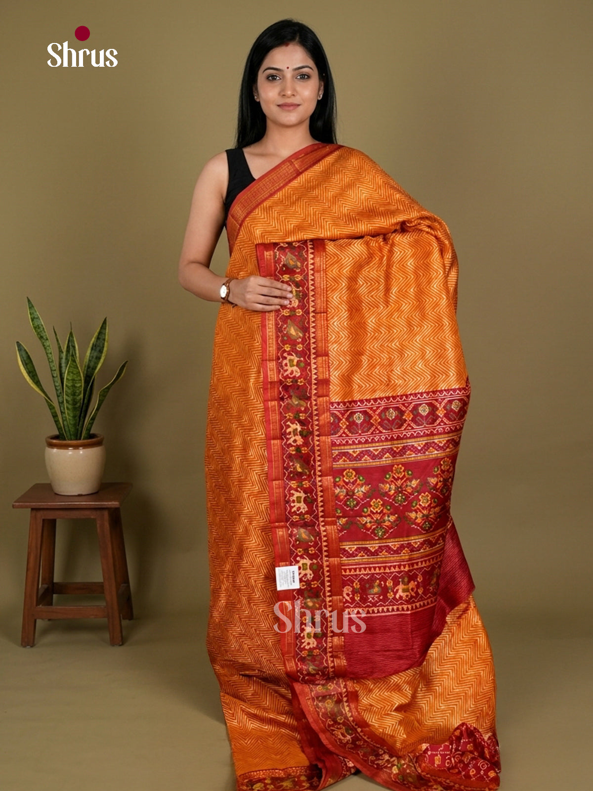 Semi Patola Saree - EDS21155 - Shop on Shrus.com
