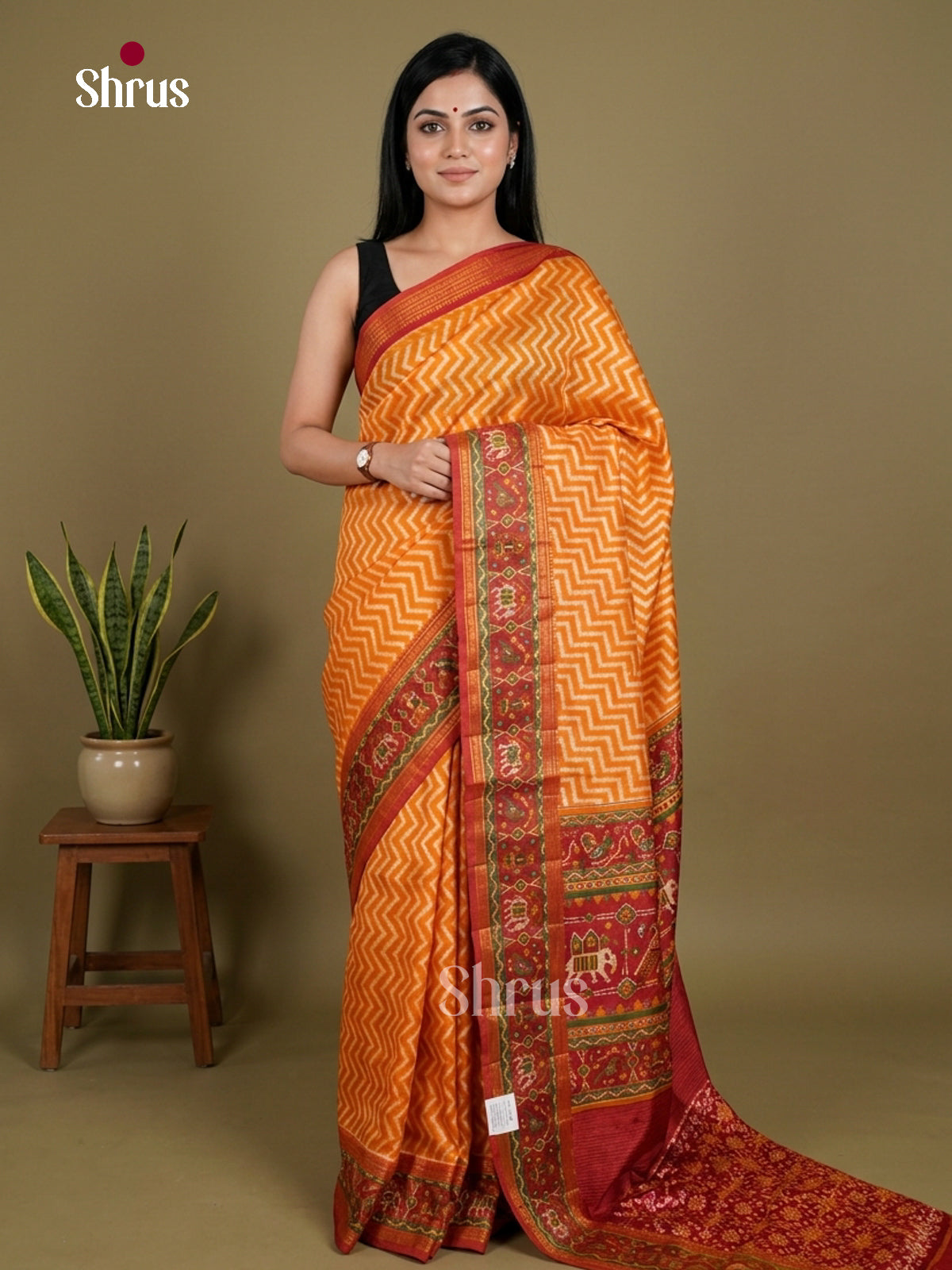 Semi Patola Saree - EDS21158 - Shop on Shrus.com