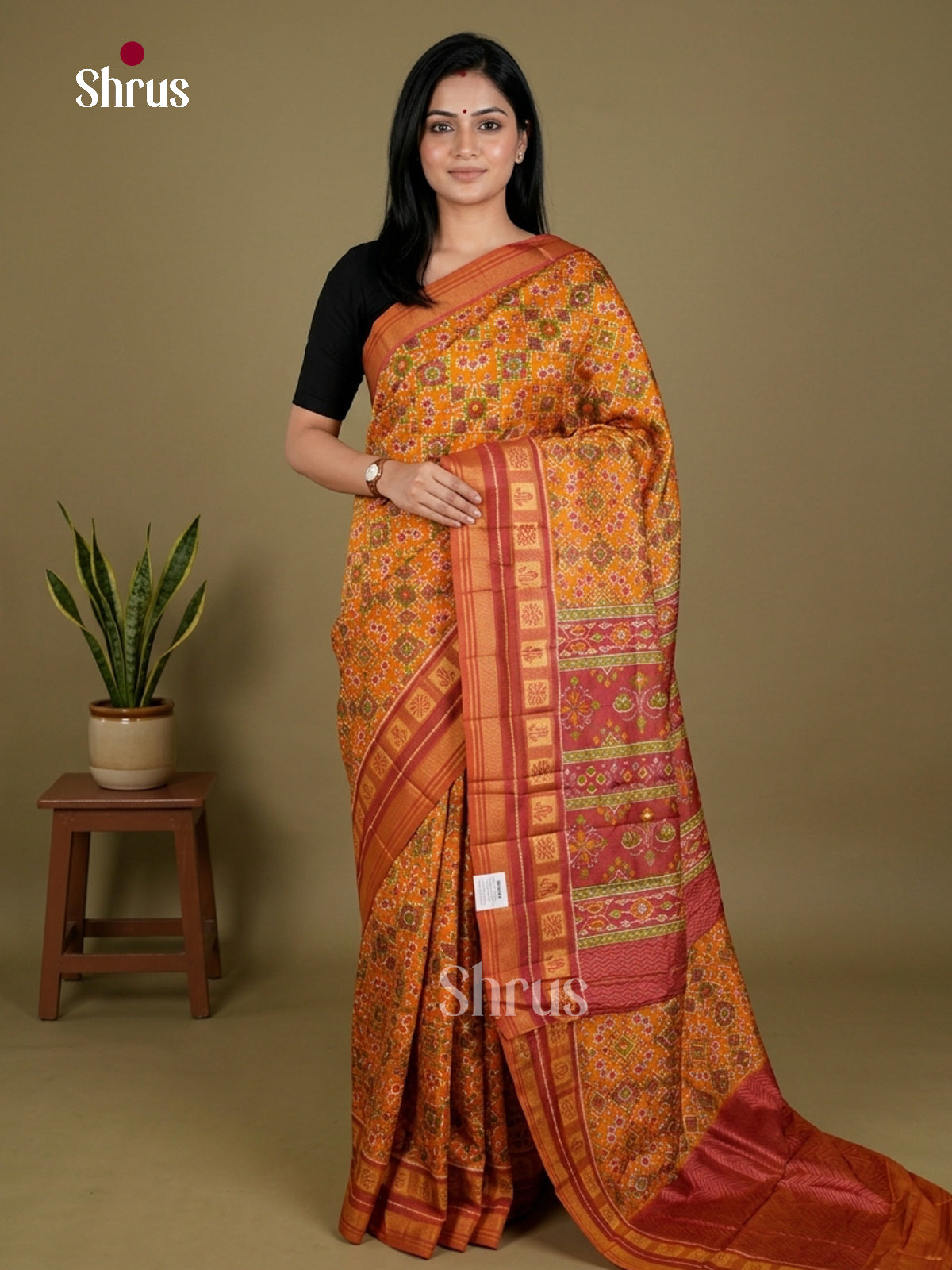 Semi Patola Saree - EDS21163 - Shop on Shrus.com