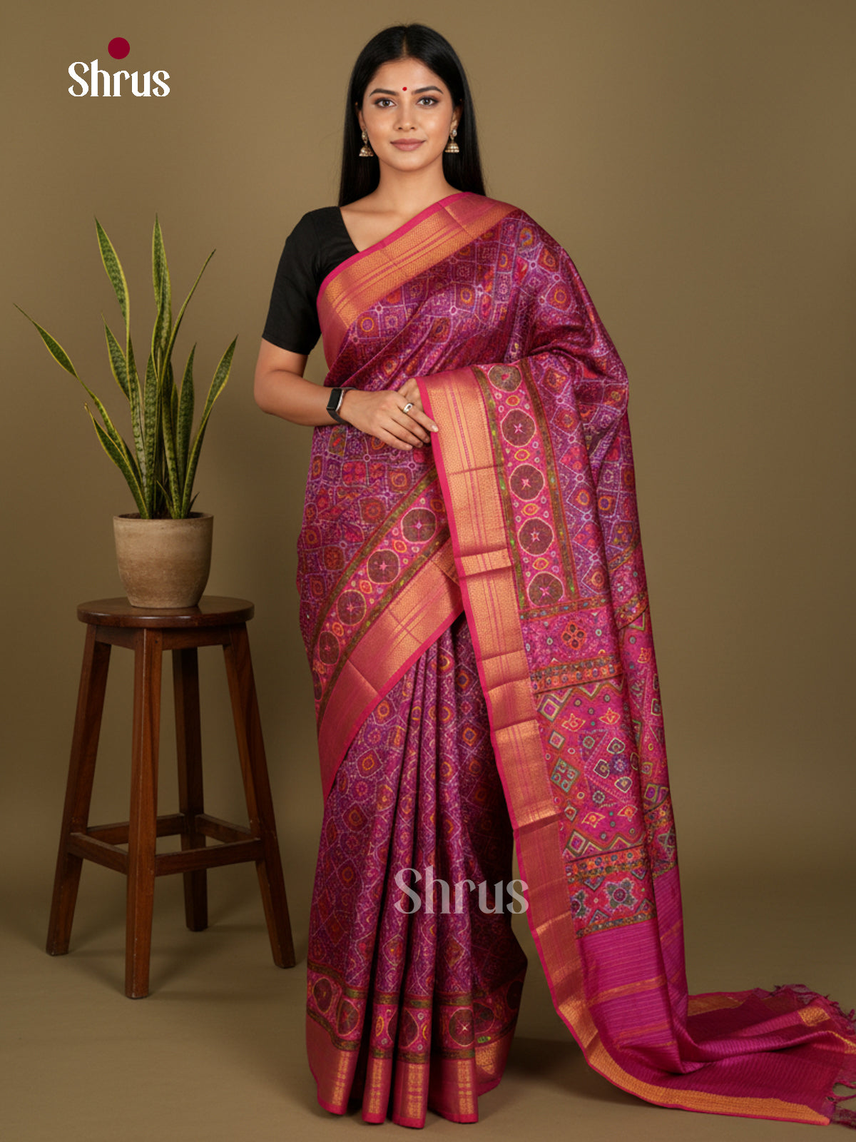 Semi Patola Saree - EDS21177 - Shop on Shrus.com