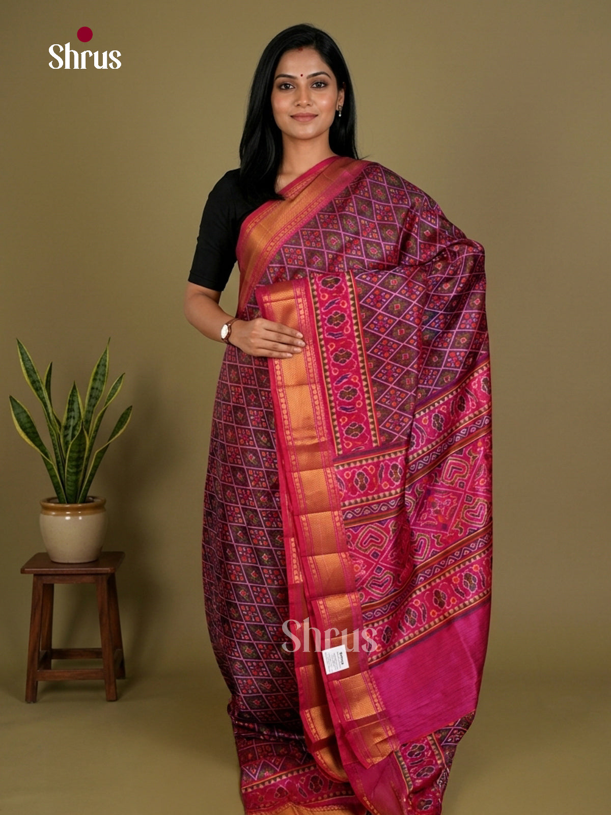 Semi Patola Saree - EDS21178 - Shop on Shrus.com