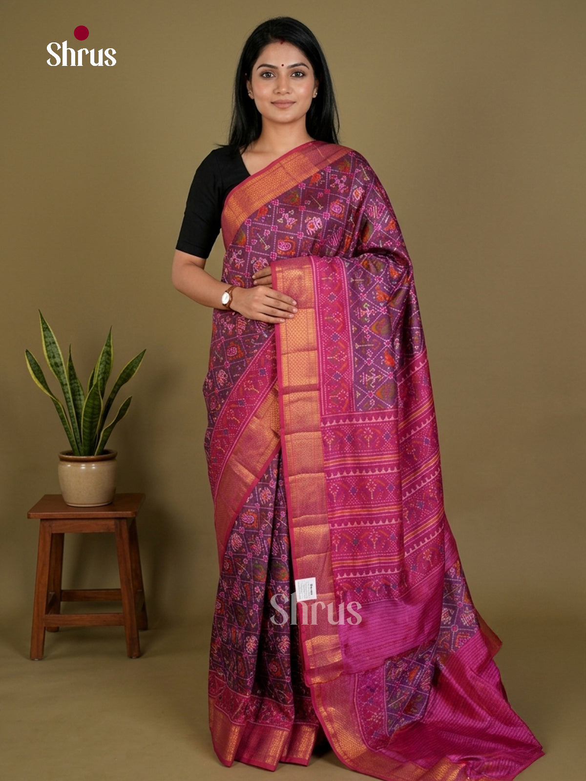 Semi Patola Saree - EDS21182 - Shop on Shrus.com