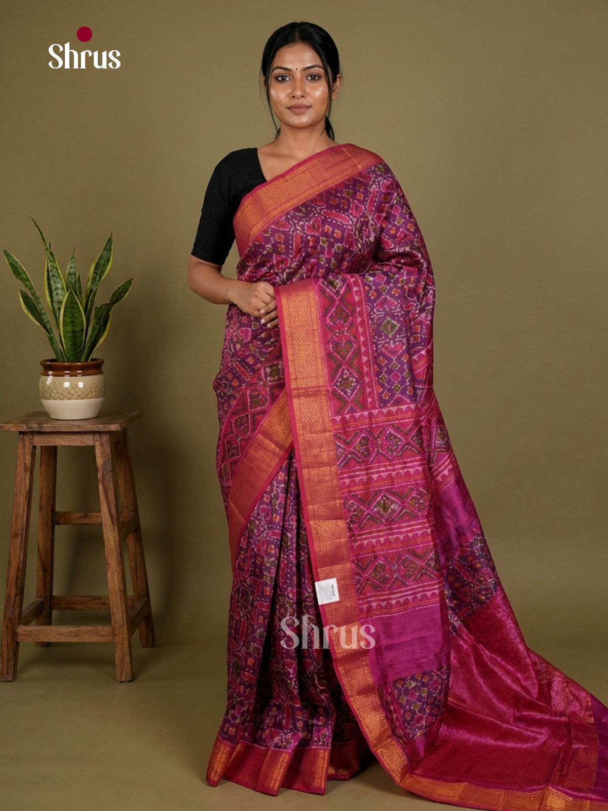 Semi Patola Saree - EDS21183 - Shop on Shrus.com