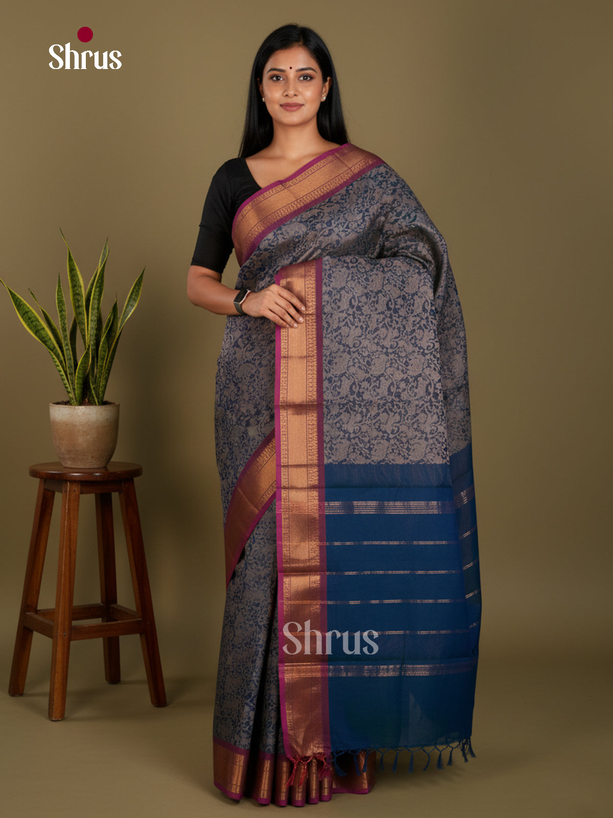Kanchi Cotton Saree - EDS21193 - Shop on Shrus.com
