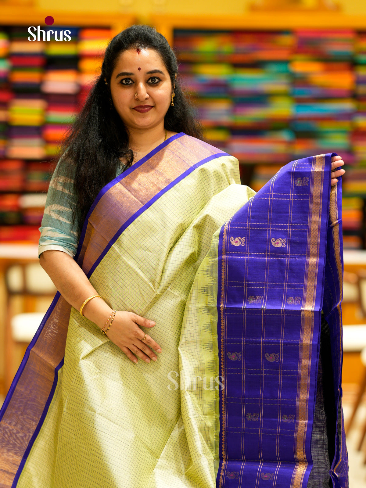 Silk Cotton Saree - EDS29012 - Shop on Shrus.com