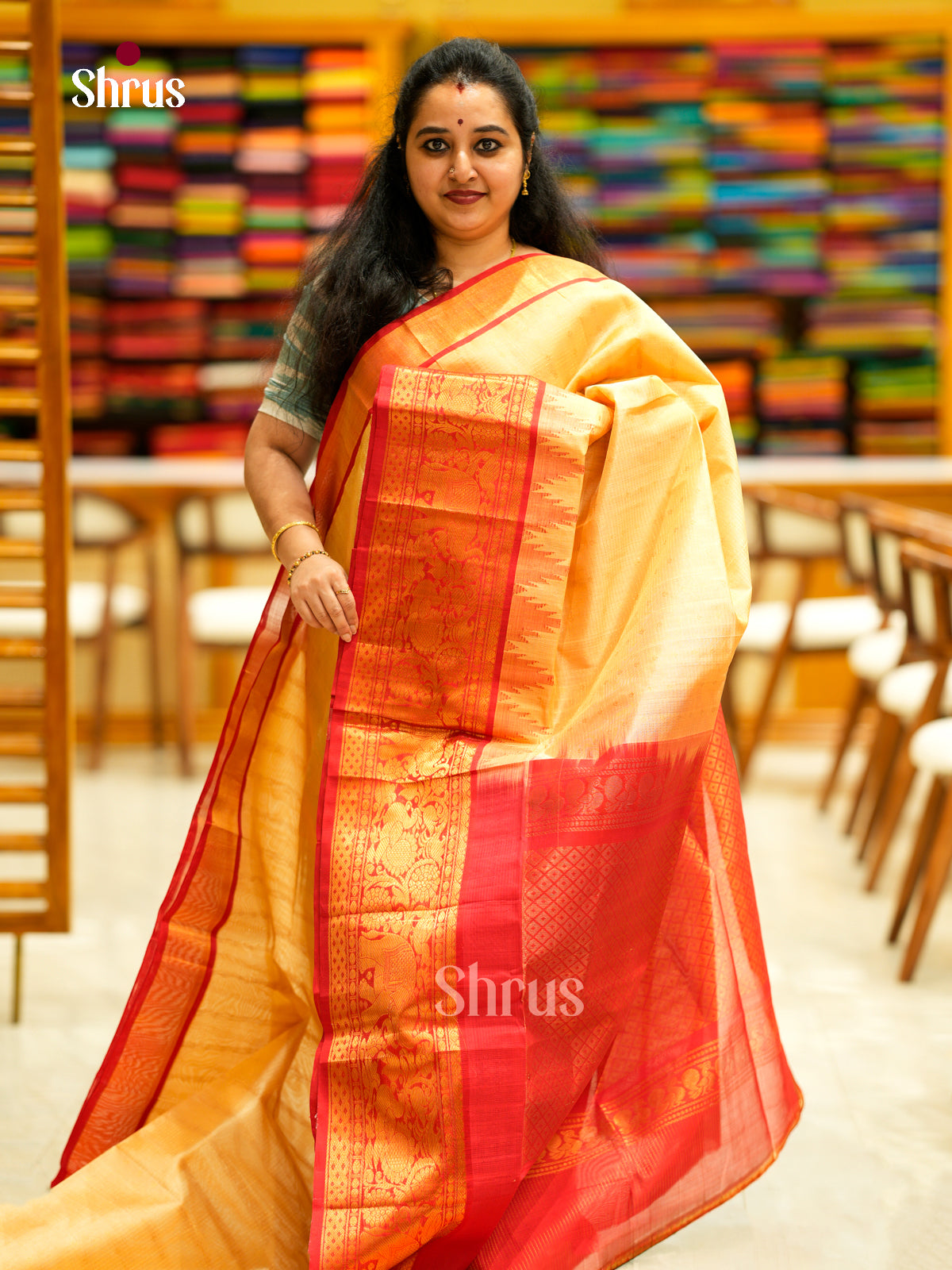Silk Cotton Saree - EDS29016 - Shop on Shrus.com