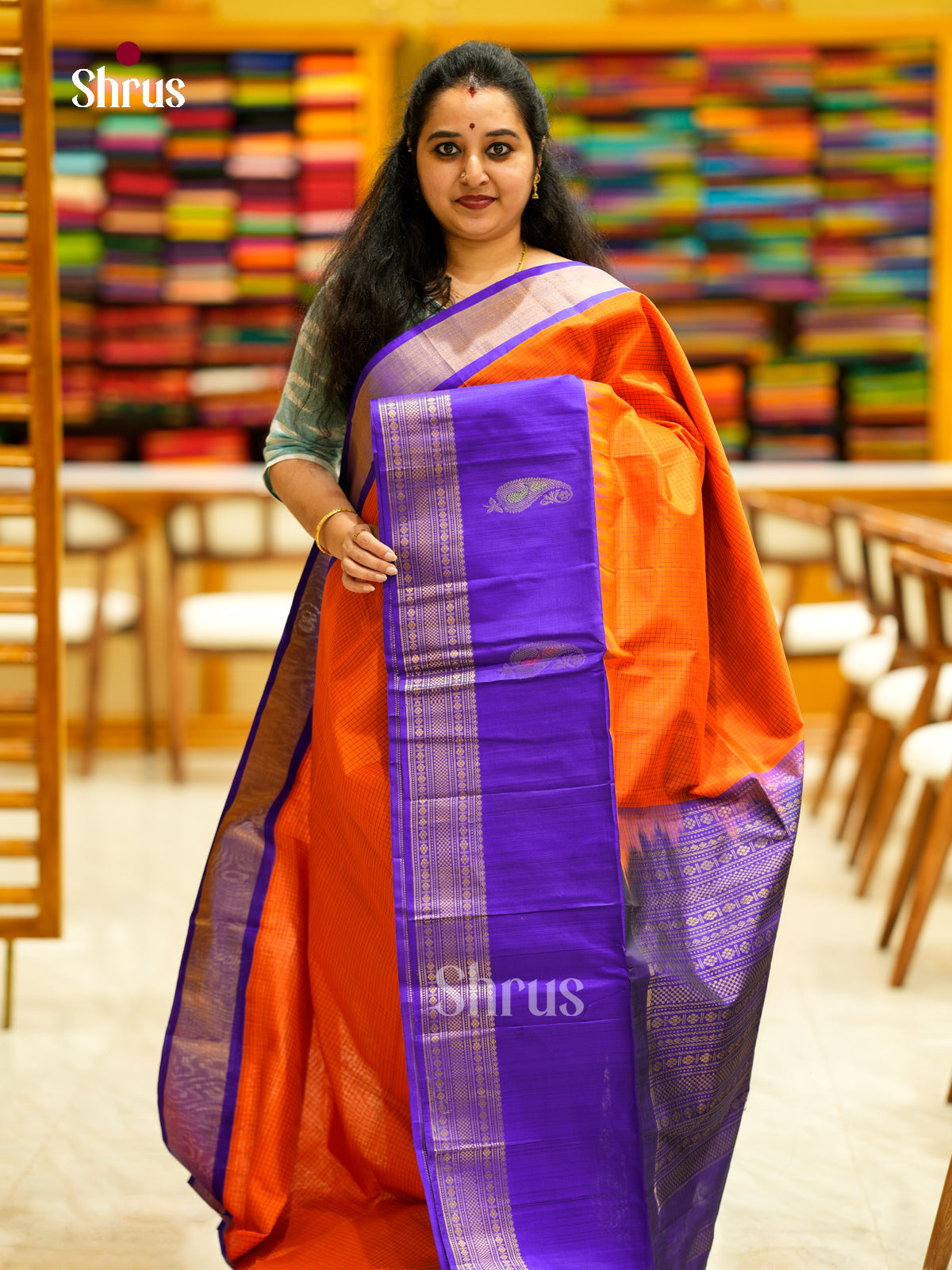 Silk Cotton Saree - EDS29021 - Shop on Shrus.com