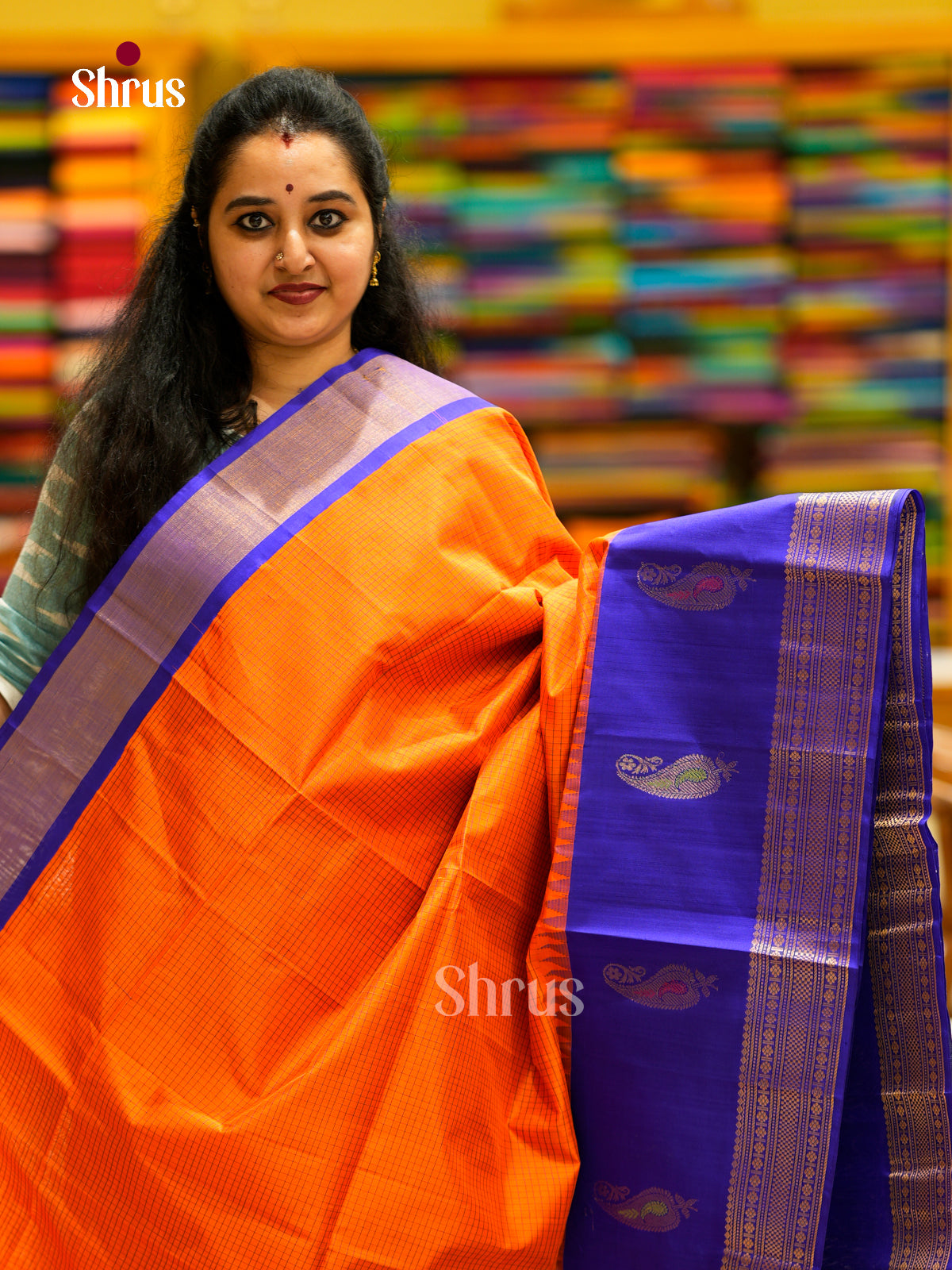 Silk Cotton Saree - EDS29021 - Shop on Shrus.com