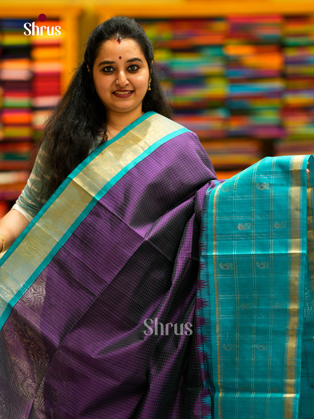 Silk Cotton Saree - EDS29023 - Shop on Shrus.com