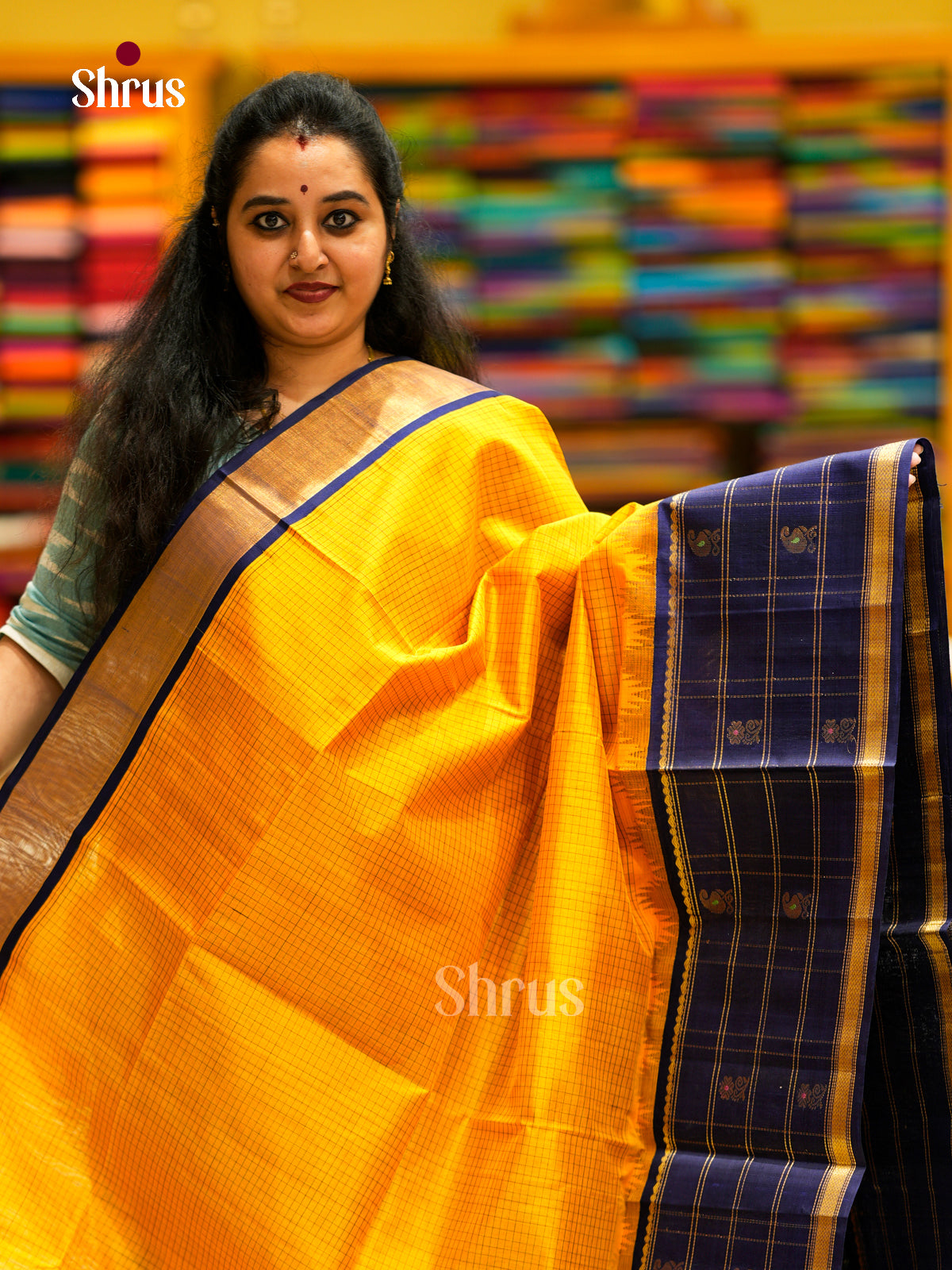 Silk Cotton Saree - EDS29025 - Shop on Shrus.com