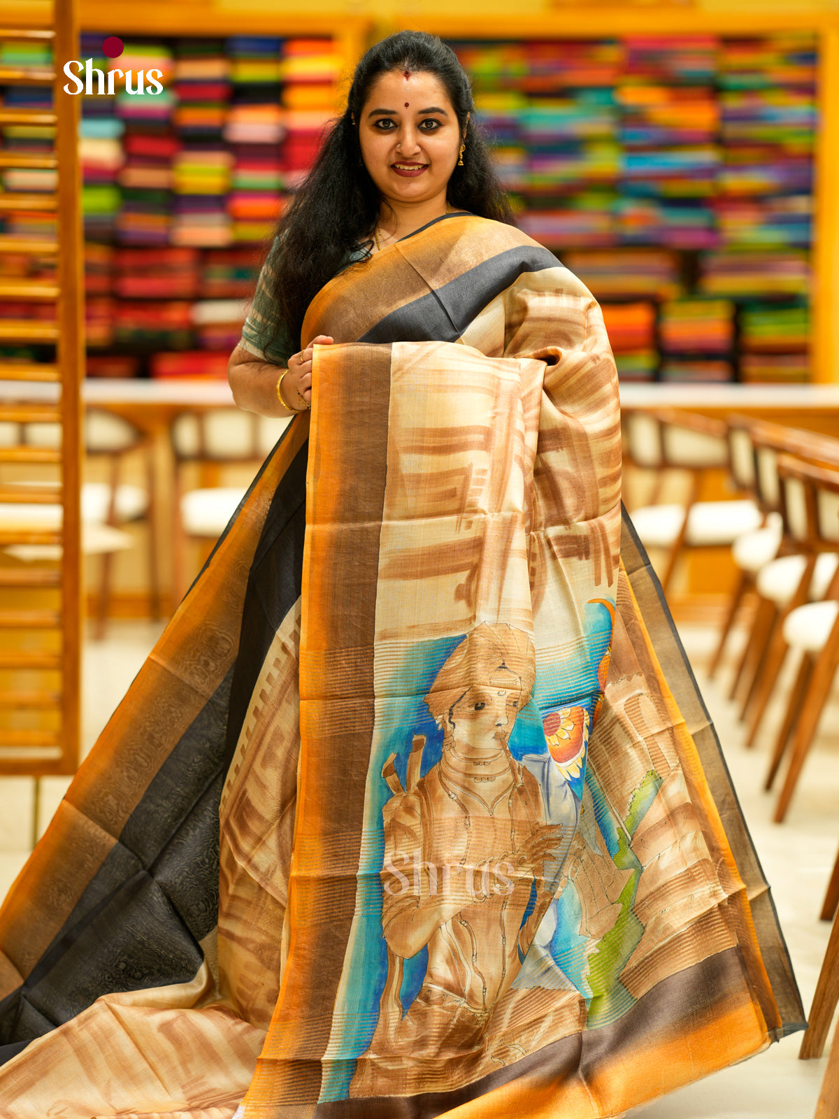 Tussar Saree - EDS29052 - Shop on Shrus.com