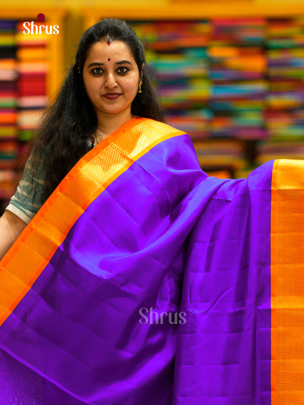 Kanchipuram silk 9Yards Saree - EDS29106 - Shop on Shrus.com