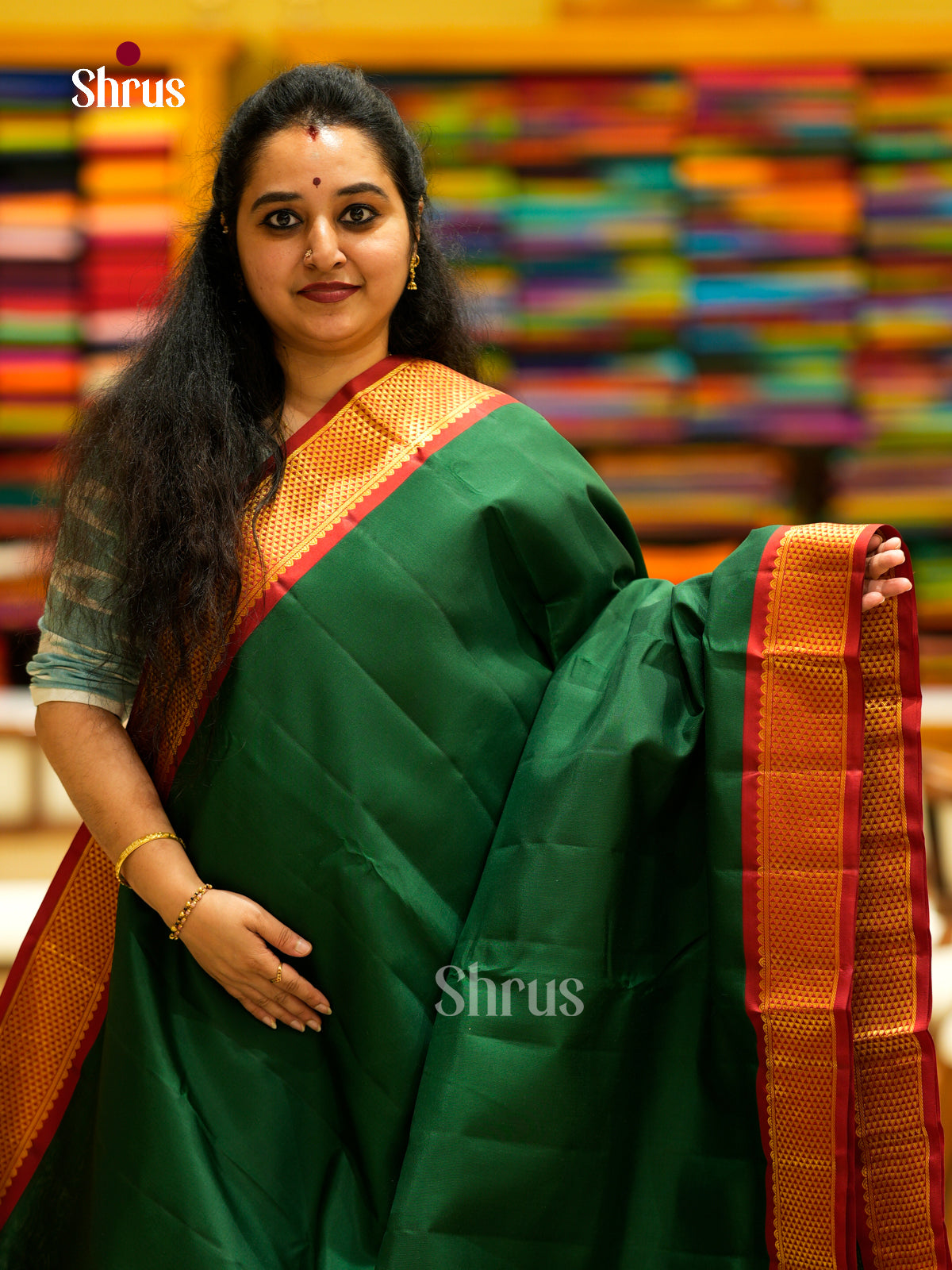Kanchipuram silk 9Yards Saree - EDS29107 - Shop on Shrus.com