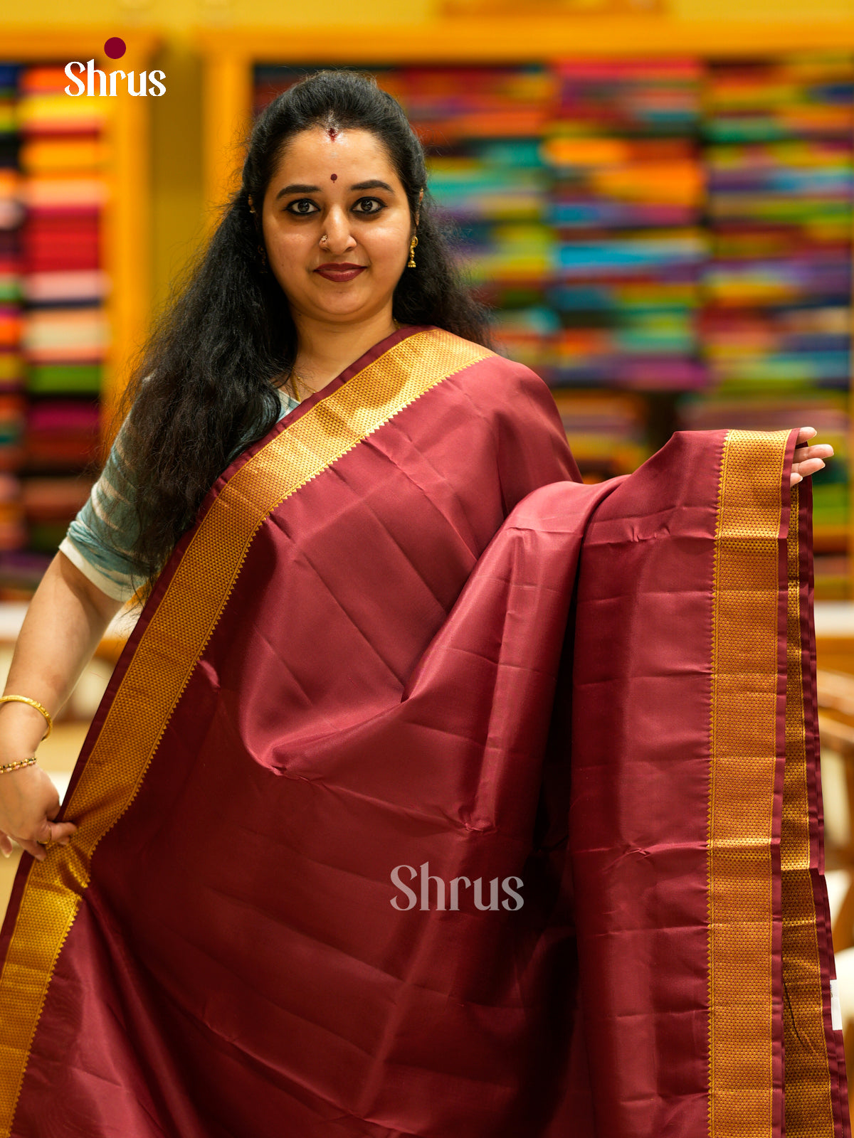 Kanchipuram silk 9Yards Saree - EDS29113 - Shop on Shrus.com