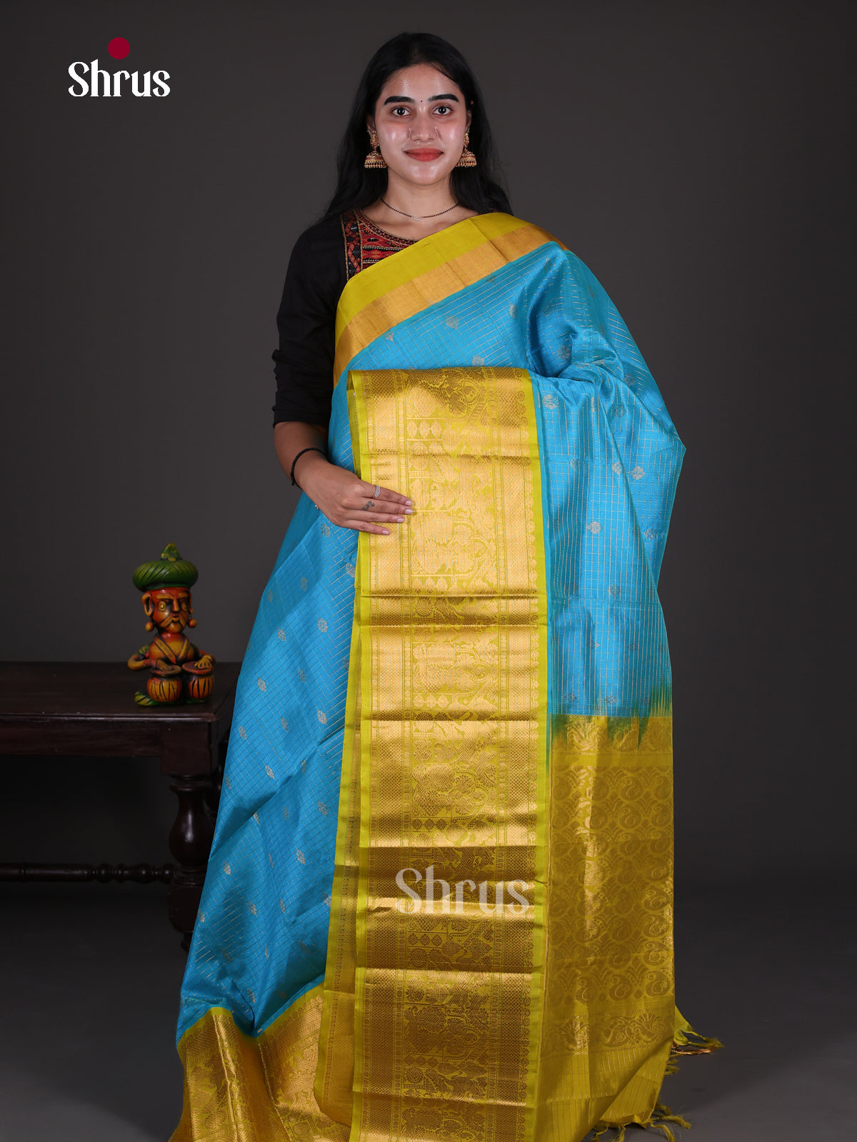 Silk Cotton Saree - EES08062 - Shop on Shrus.com