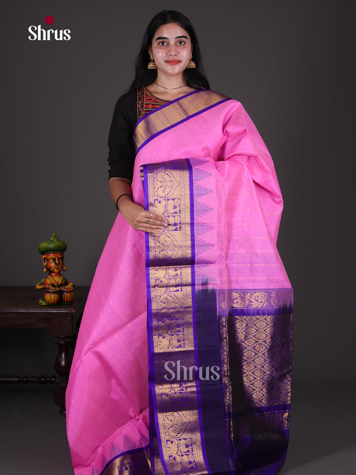 Silk Cotton Saree - EES08073 - Shop on Shrus.com