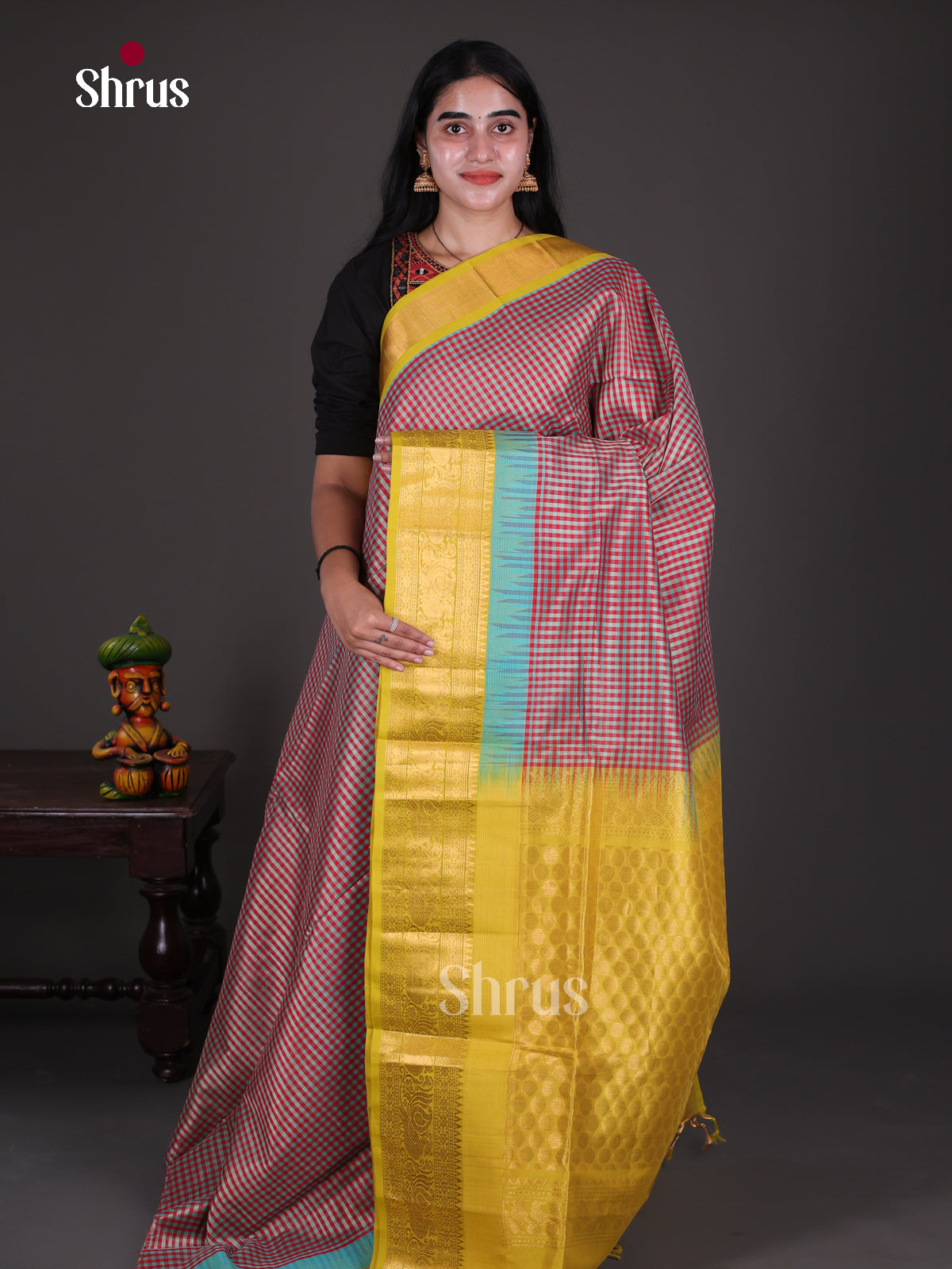 Silk Cotton Saree - EES08076 - Shop on Shrus.com