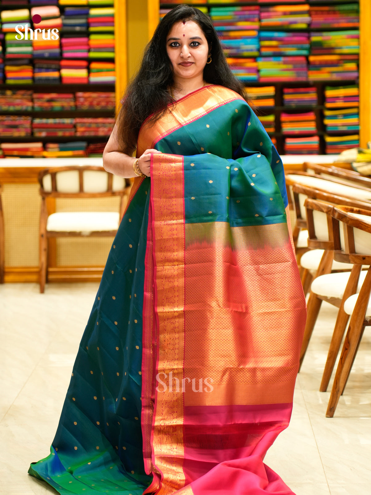 Kanchipuram-halfpure Saree - EES11041 - Shop on Shrus.com