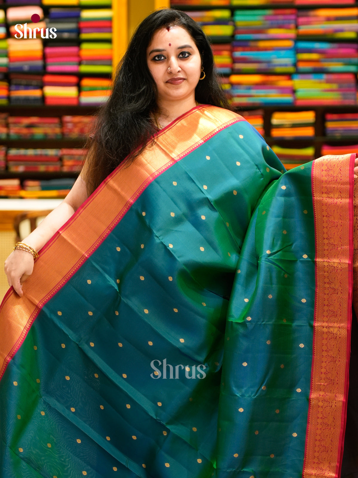 Kanchipuram-halfpure Saree - EES11041 - Shop on Shrus.com