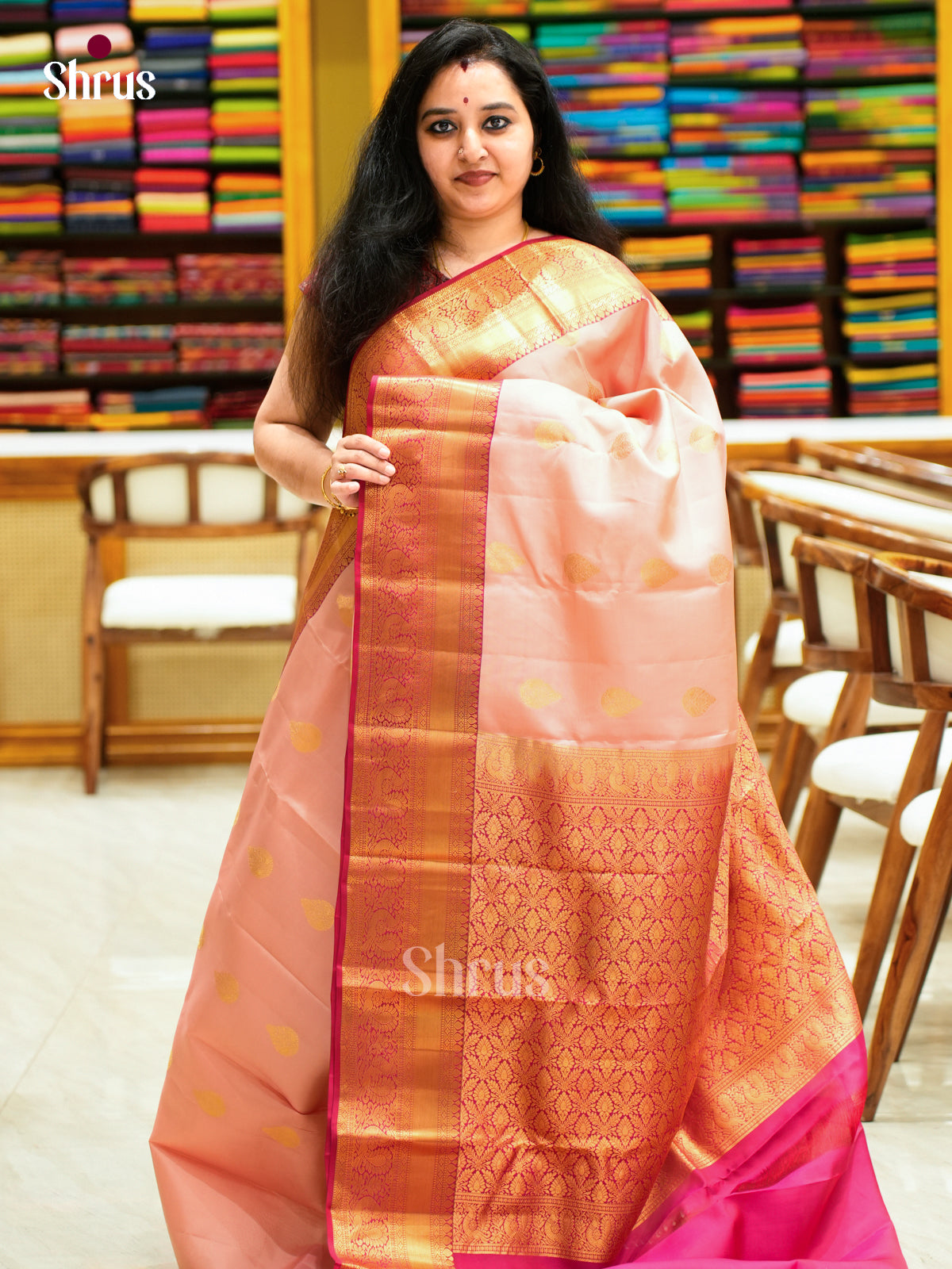 Kanchipuram-halfpure Saree - EES11044 - Shop on Shrus.com