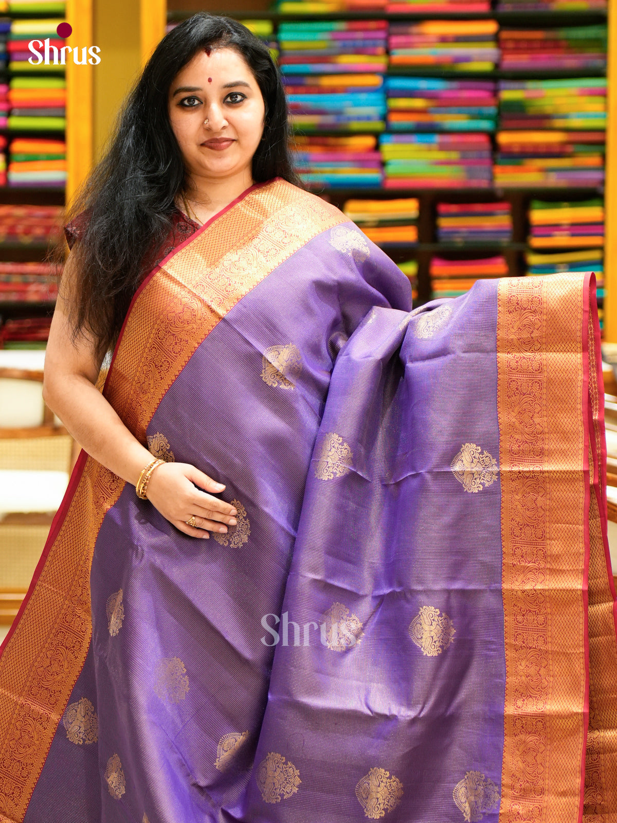 Kanchipuram-halfpure Saree - EES11048 - Shop on Shrus.com
