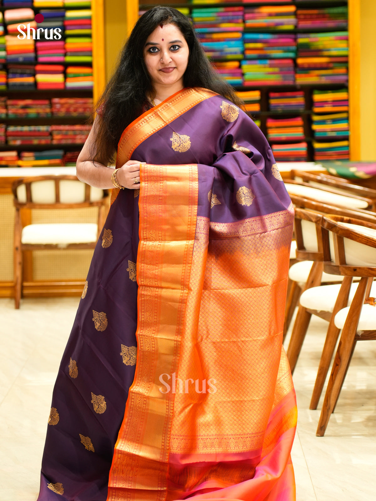 Kanchipuram-halfpure Saree - EES11051 - Shop on Shrus.com