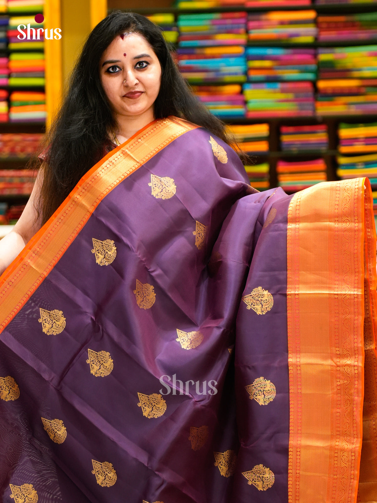 Kanchipuram-halfpure Saree - EES11051 - Shop on Shrus.com