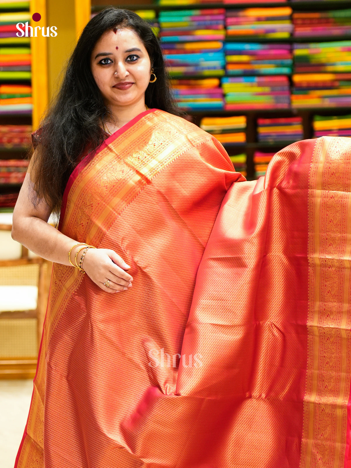 Kanchipuram-halfpure Saree - EES11057 - Shop on Shrus.com