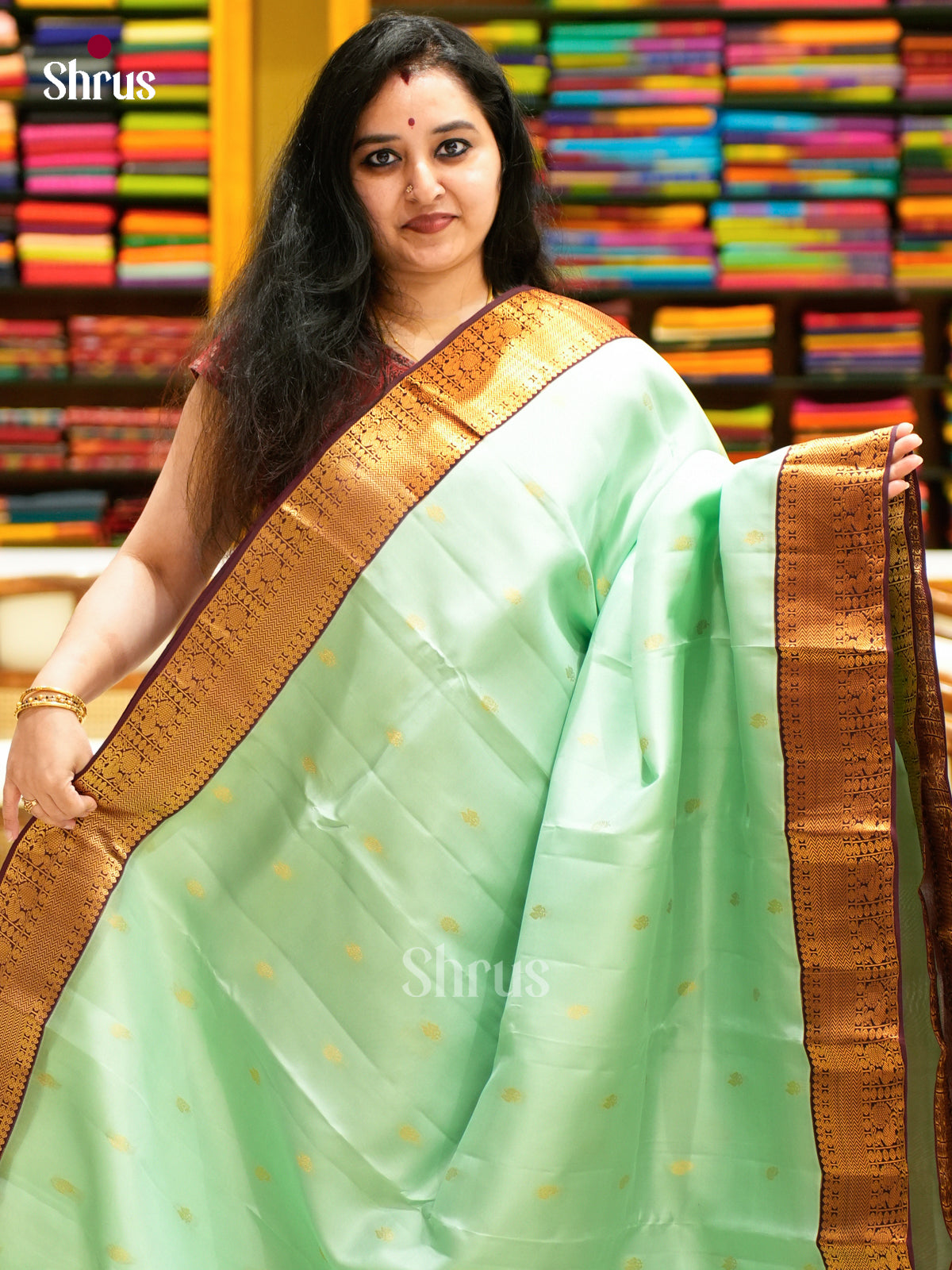 Kanchipuram-halfpure Saree - EES11058 - Shop on Shrus.com