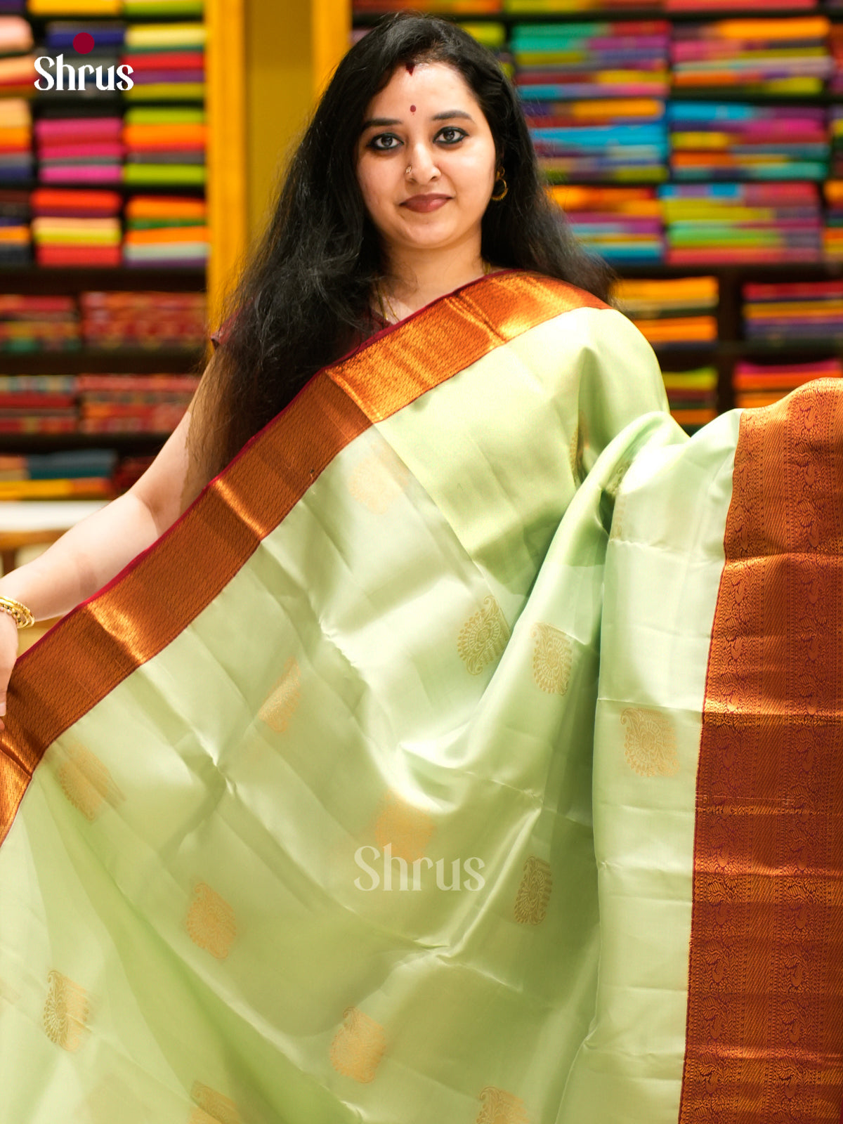 Kanchipuram-halfpure Saree - EES11060 - Shop on Shrus.com