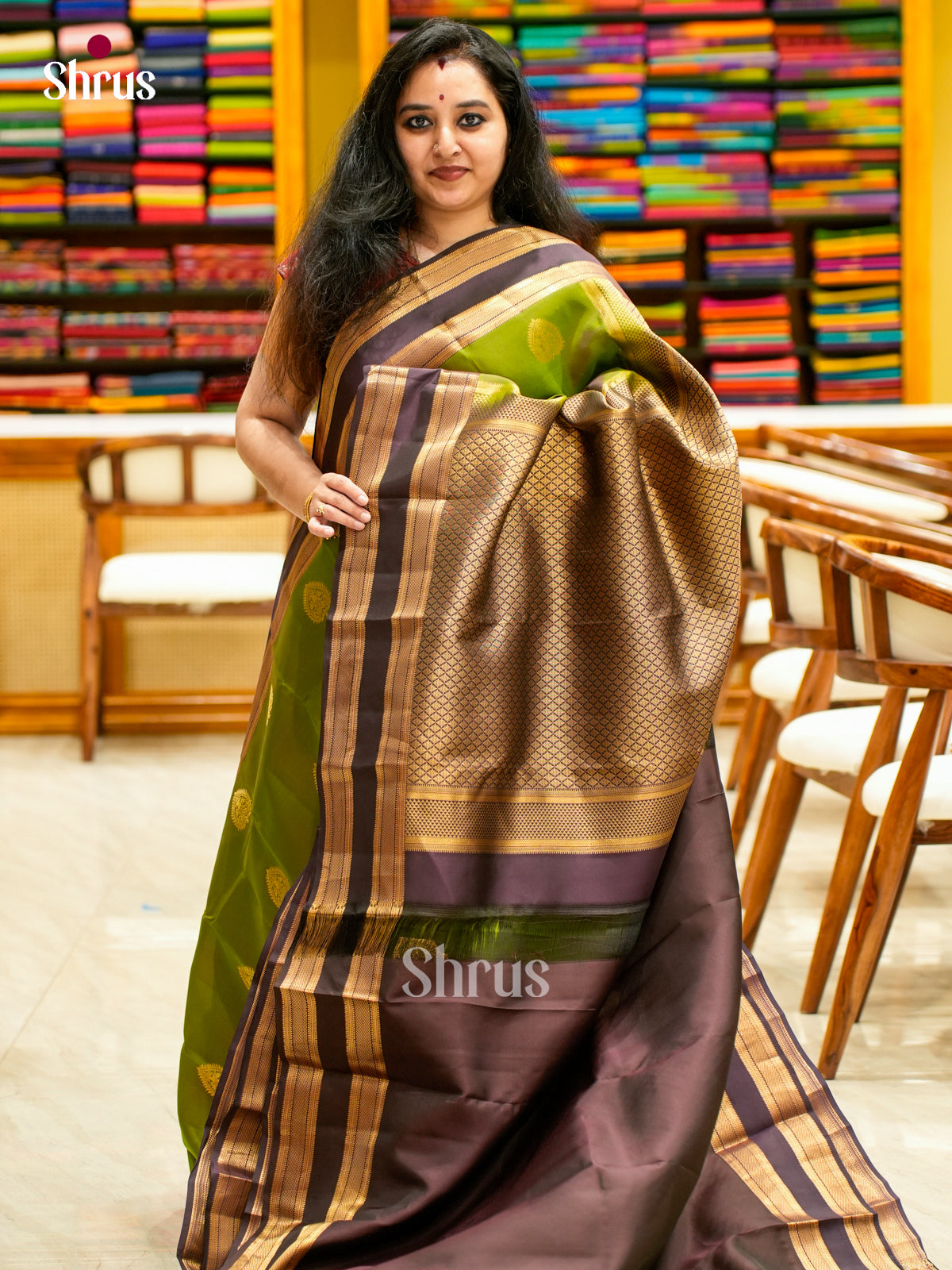Kanchipuram-halfpure Saree - EES11063 - Shop on Shrus.com